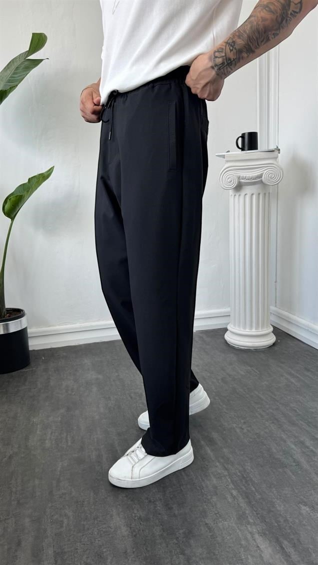 MR Paça Fermuarlı Baggy Jogger Siyah