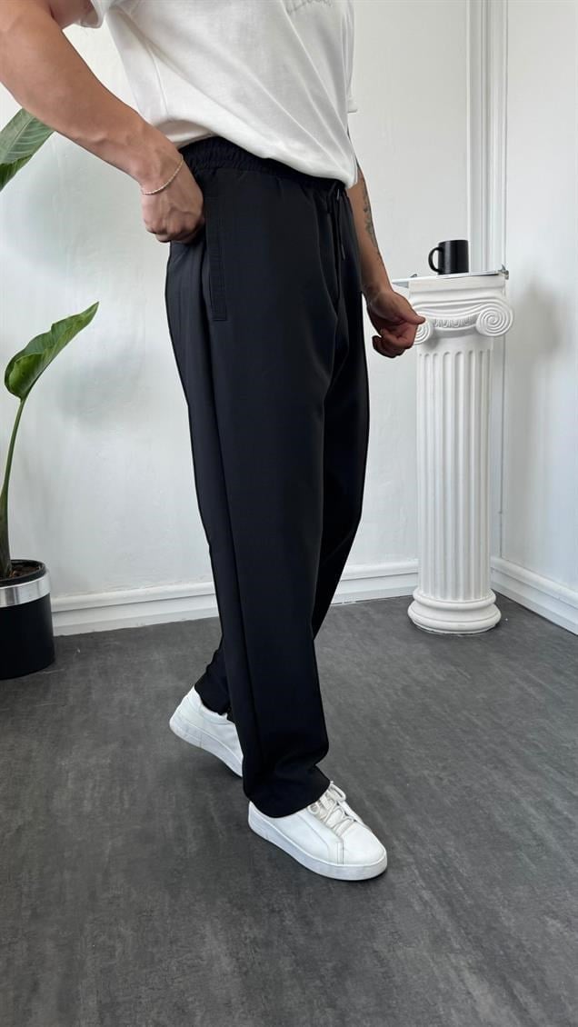 MR Paça Fermuarlı Baggy Jogger Siyah