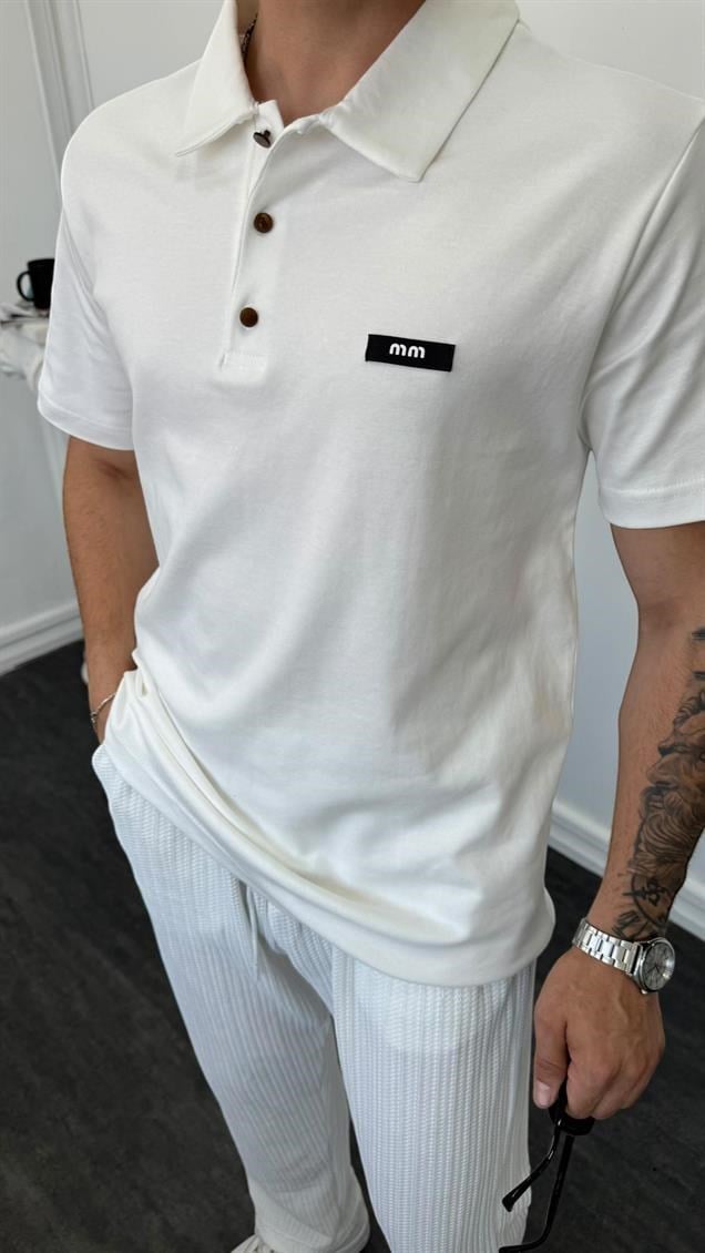 MR Polo Yaka Tişört Beyaz