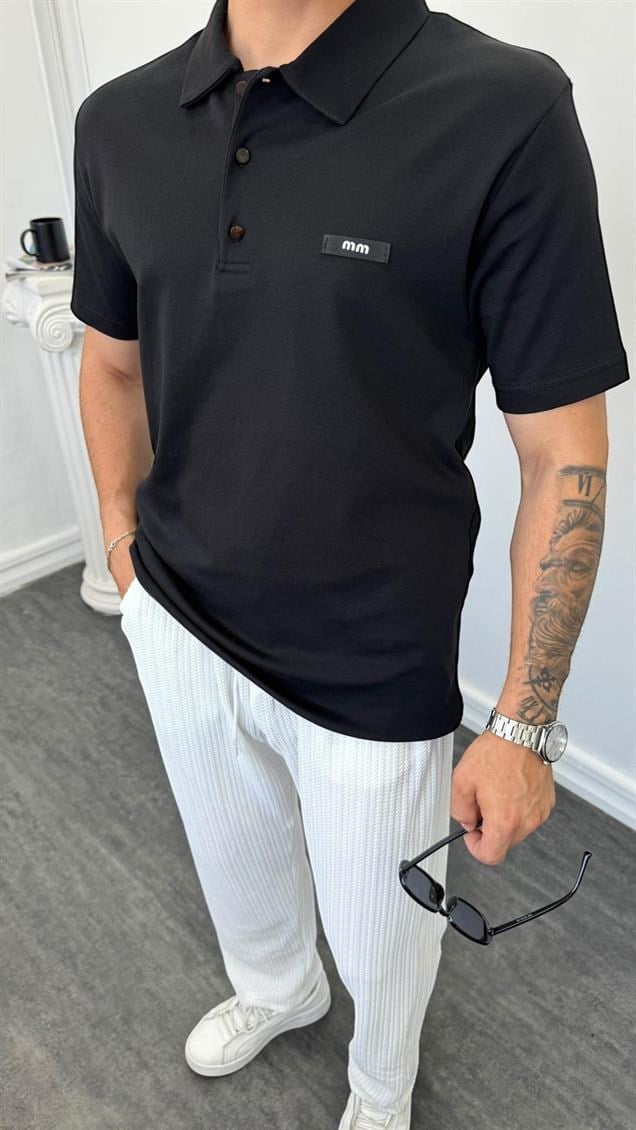 MR Polo Yaka Tişört Siyah
