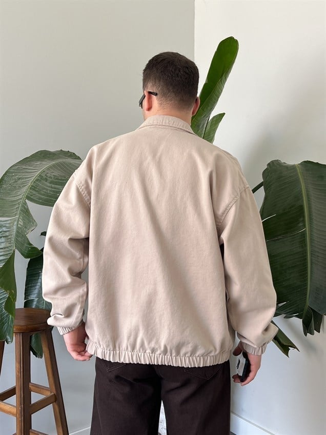 Oversize  Krem Bomber Ceket