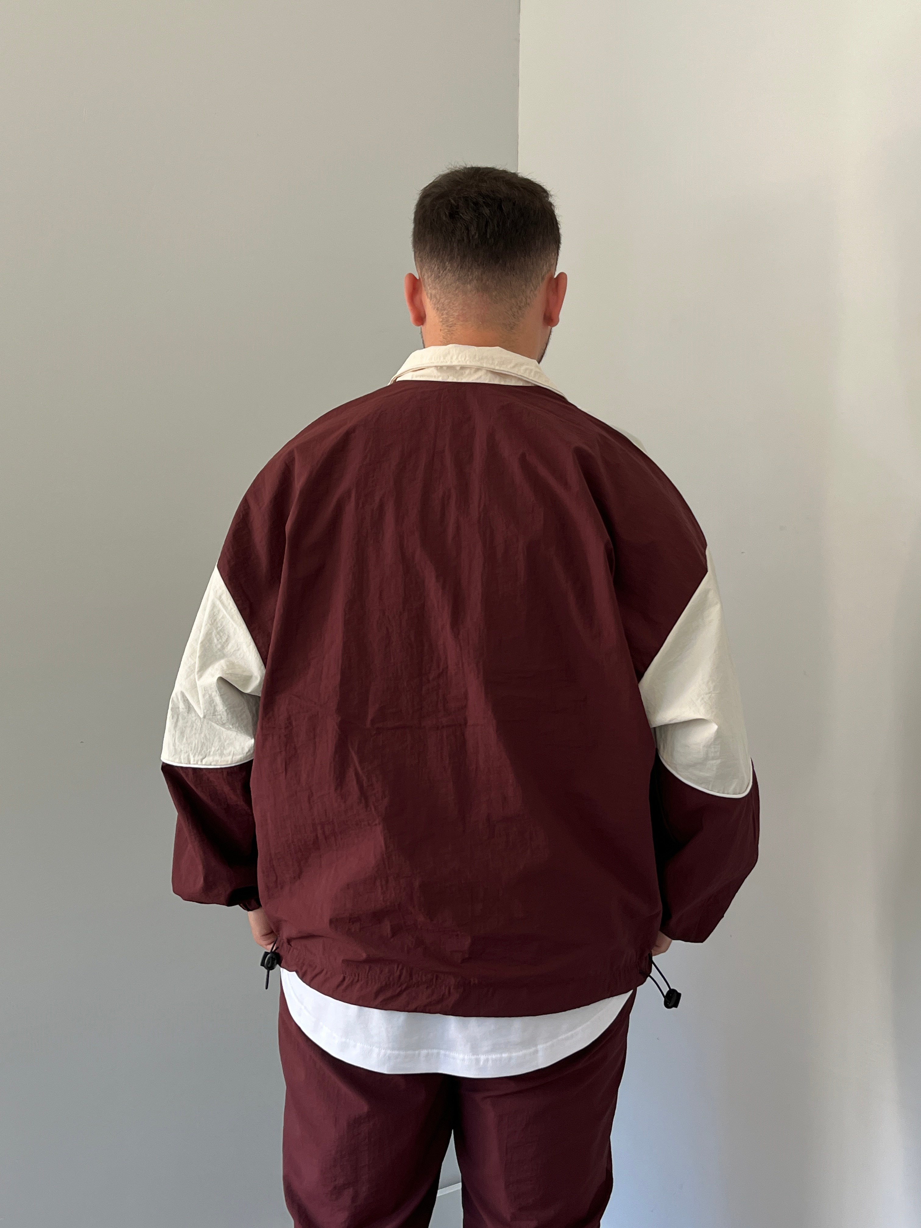 Paraşüt Kumaş Eşofman Takımı Bordo