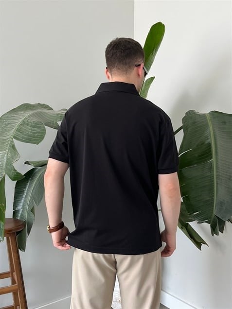Siyah  Modal Kumaş Basic Tişört