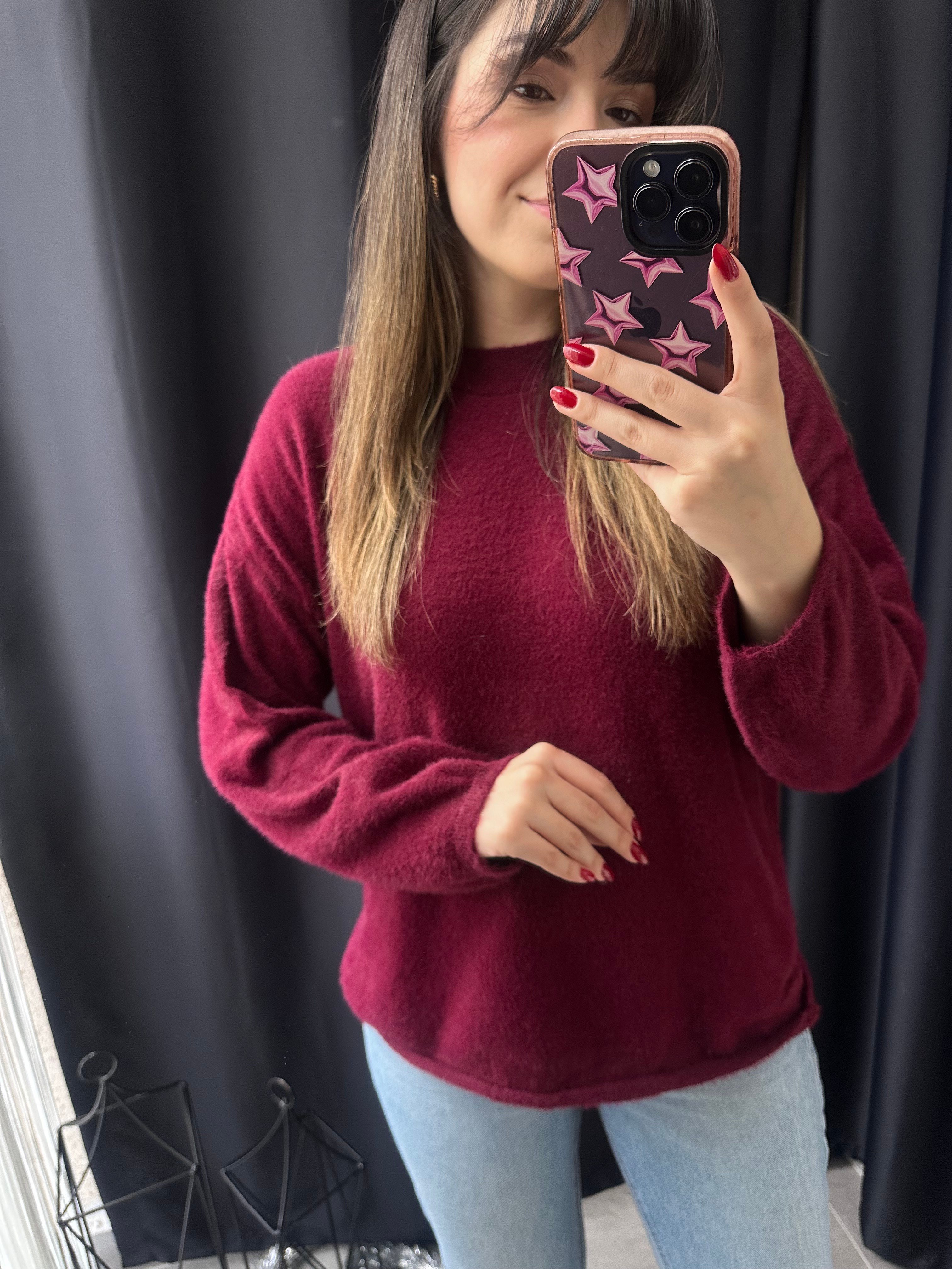 Basic Yumoş Triko Bordo