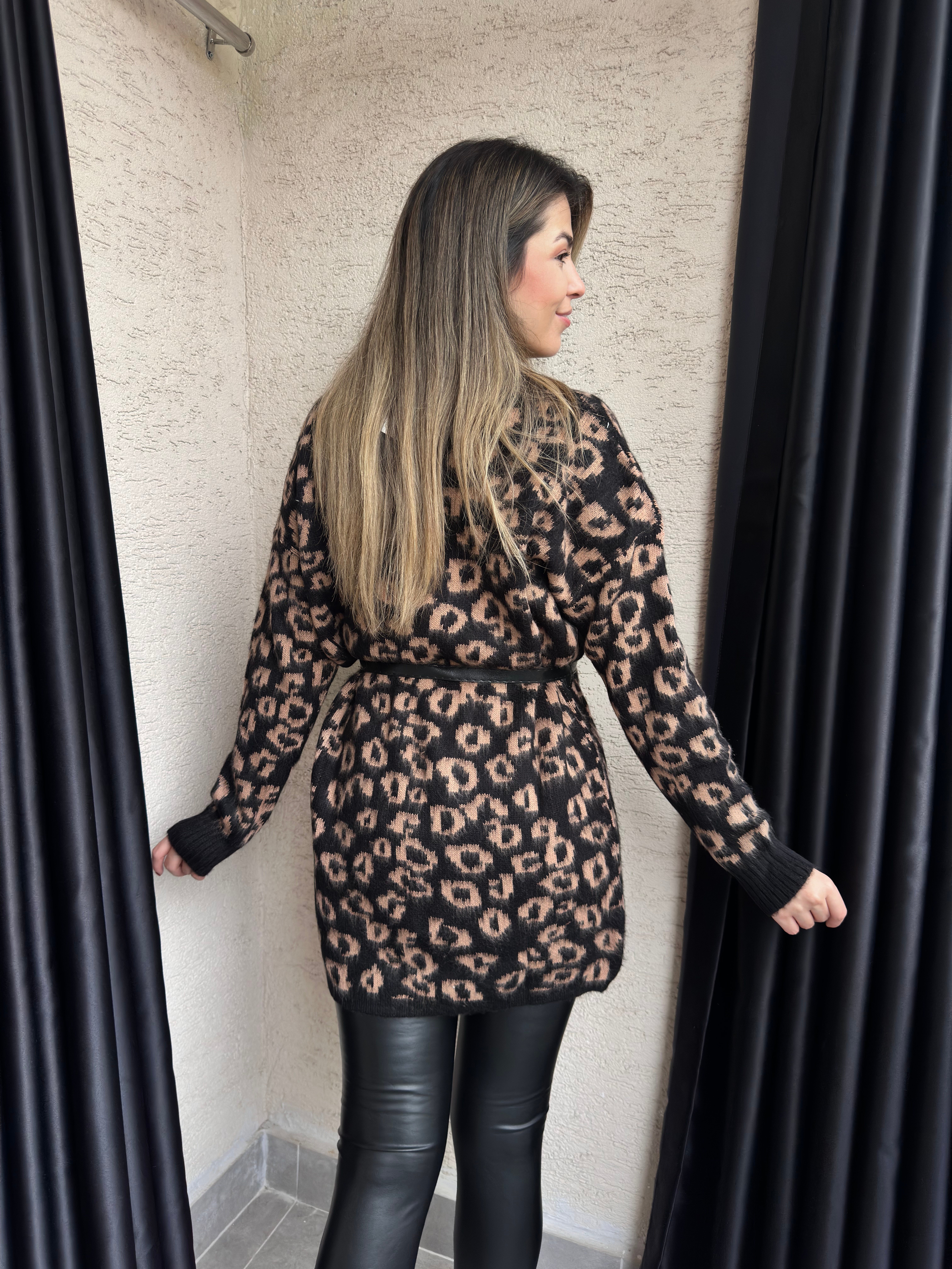 Leopar Taba Kemerli Kazak 