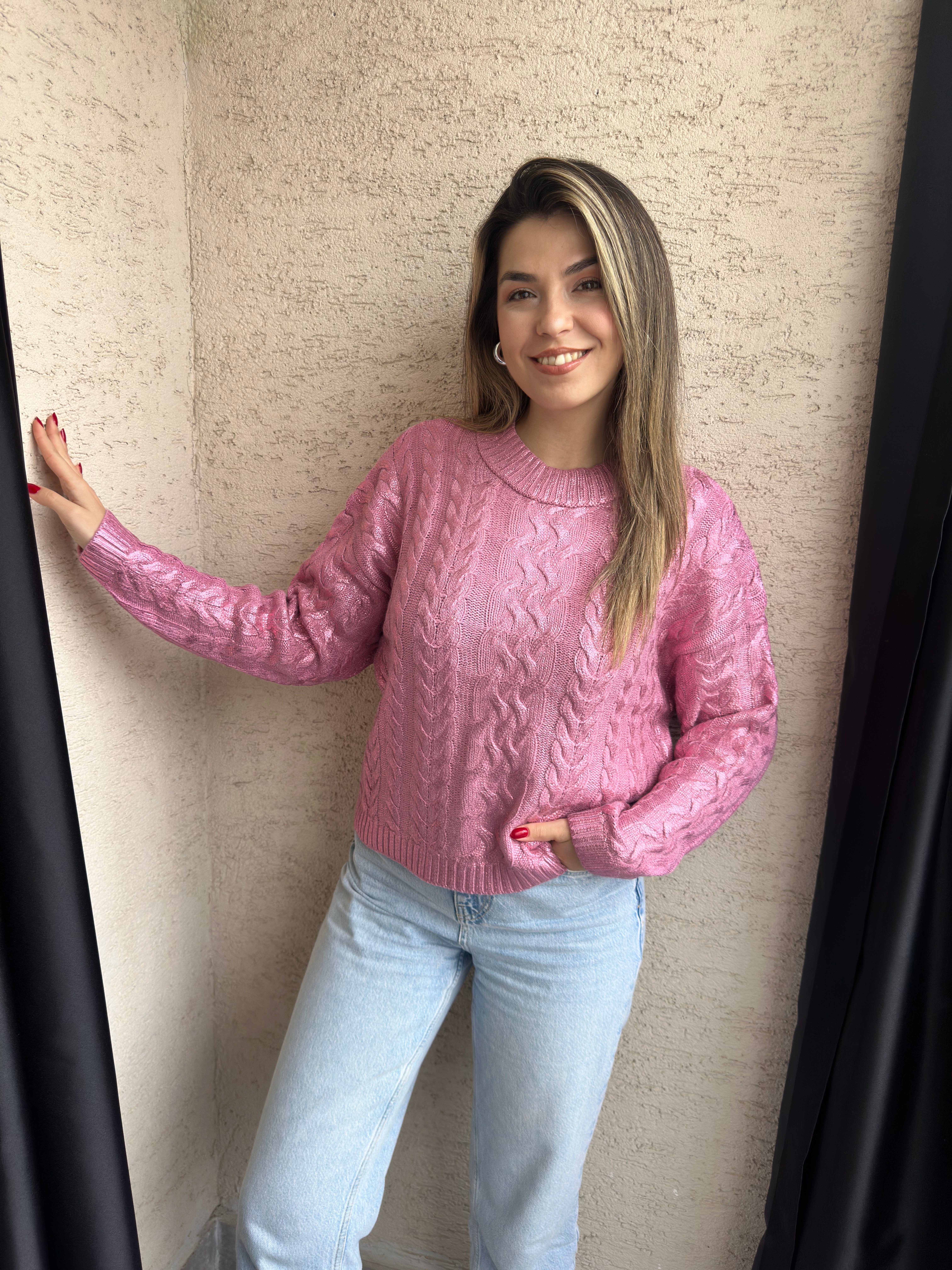 Pembe Varaklı Kazak
