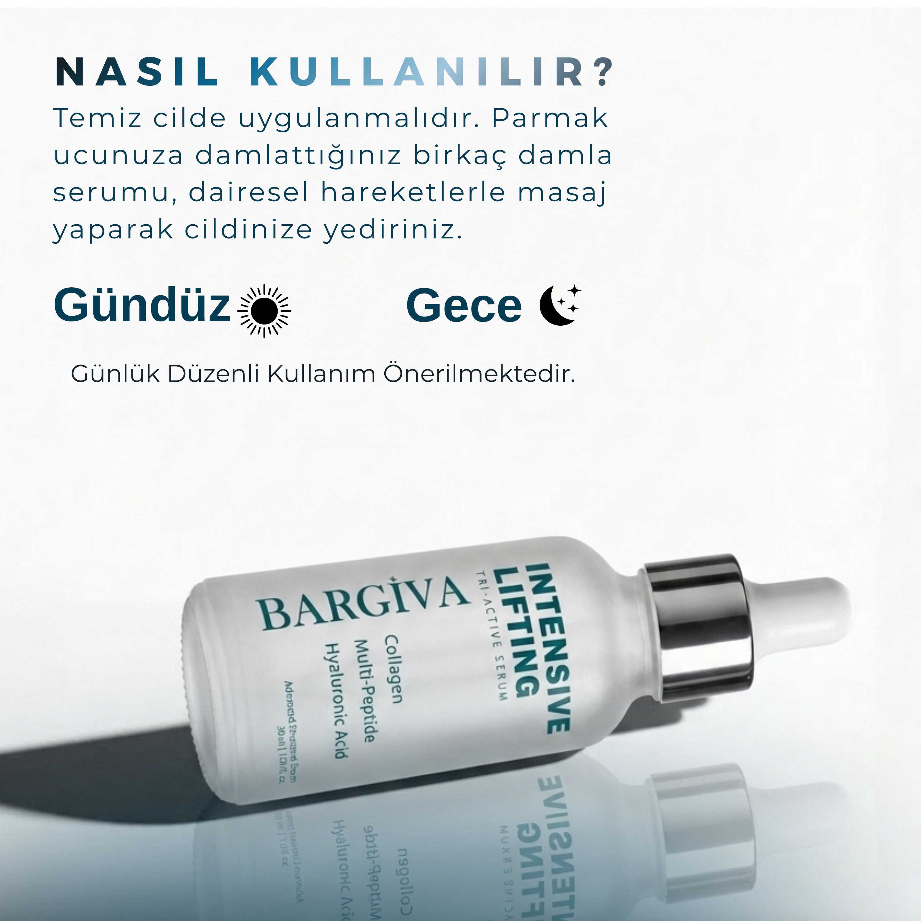  Intensive Lifting Yaşlanma Karşıtı Tri-Active Kolajen, Multi-Peptit ve Hyalüronik Asit Cilt Bakım Serumu 30 ml