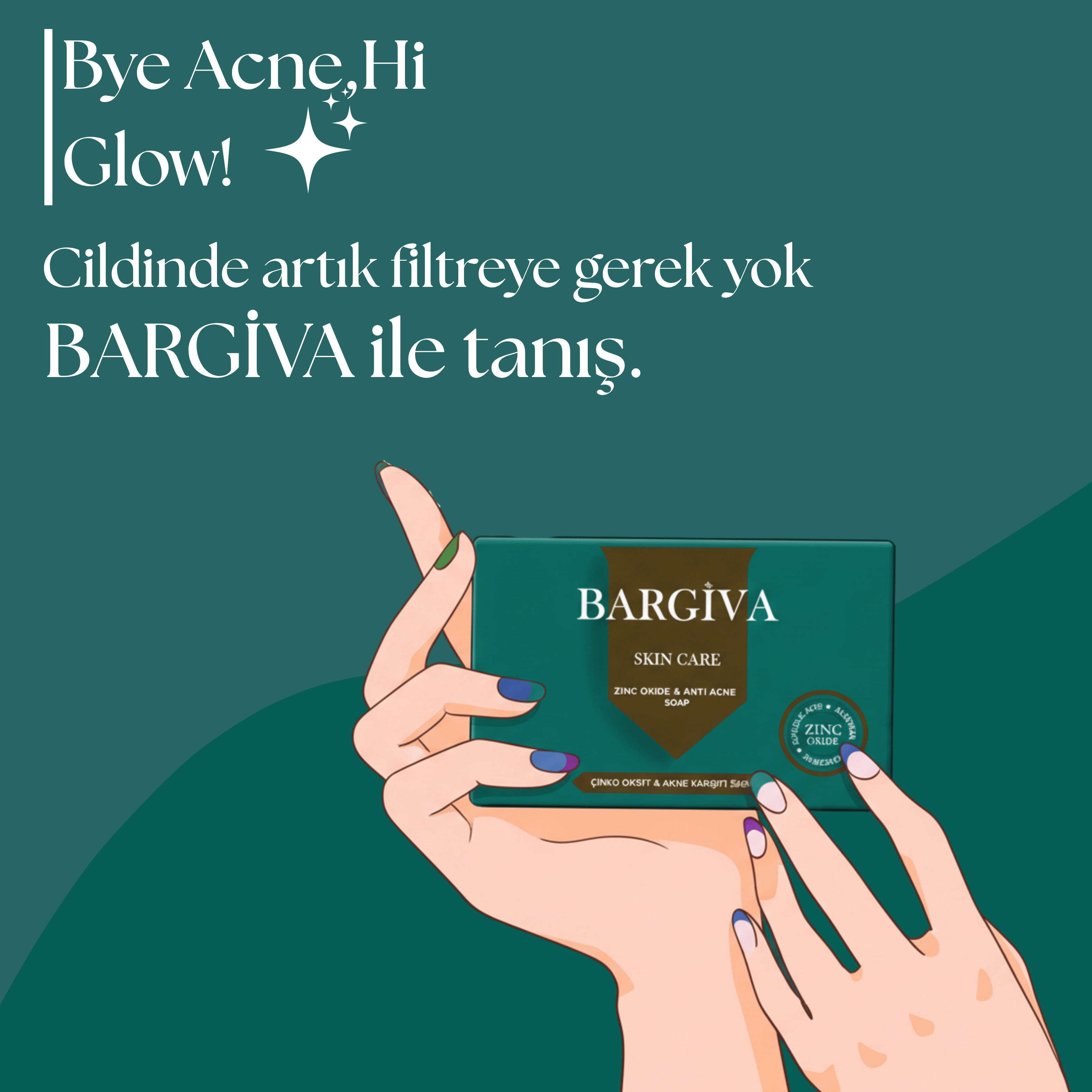 BARGİVA Akne Ve Sivilceli Ciltler İçin Yağ Dengeleyici Aydınlatıcı Cilt Pürüzsüzleştirici Yüz Temizleme Sabunu