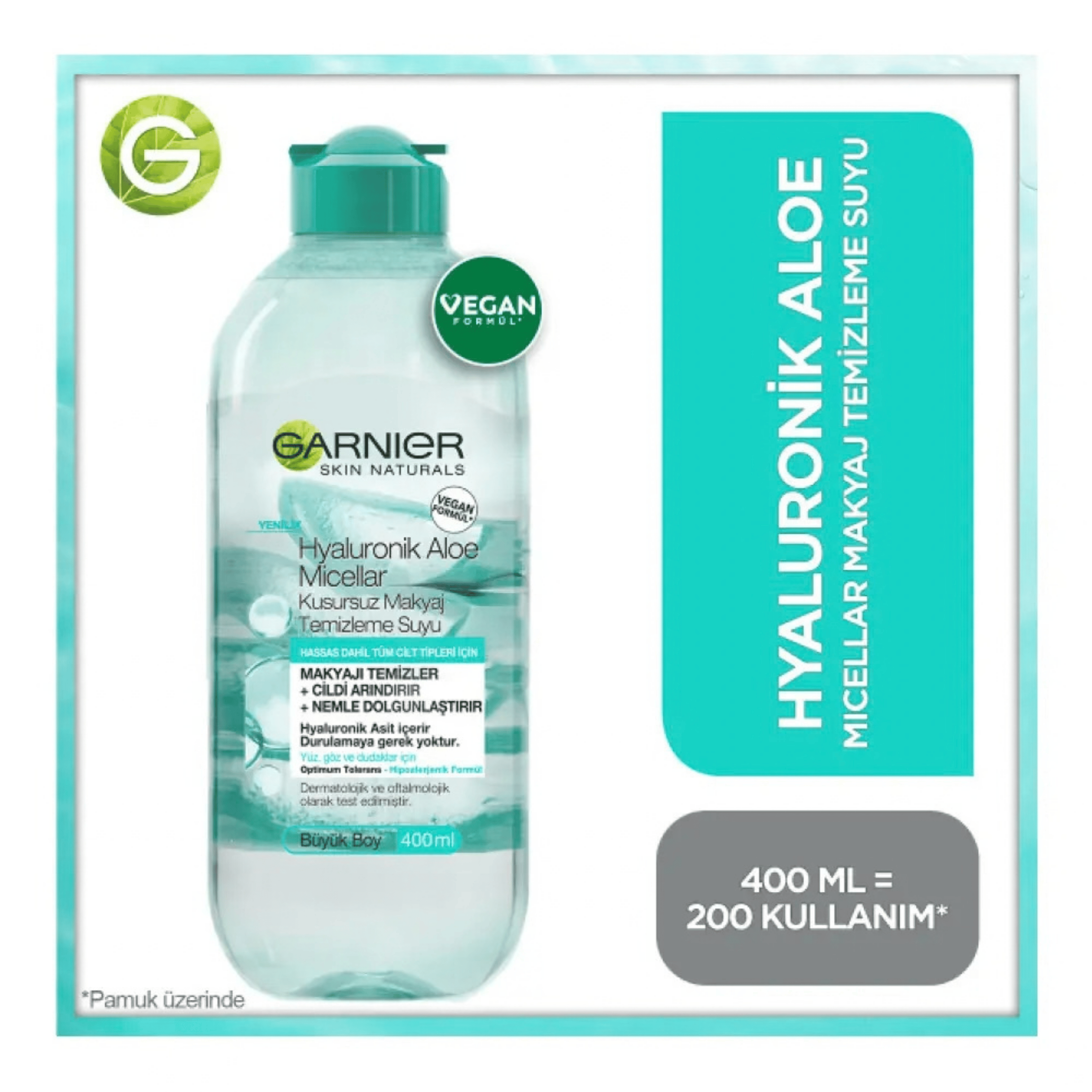 Garnier Hyaluronik Aloe Micellar Kusursuz Makyaj Temizleme Suyu 400 ml