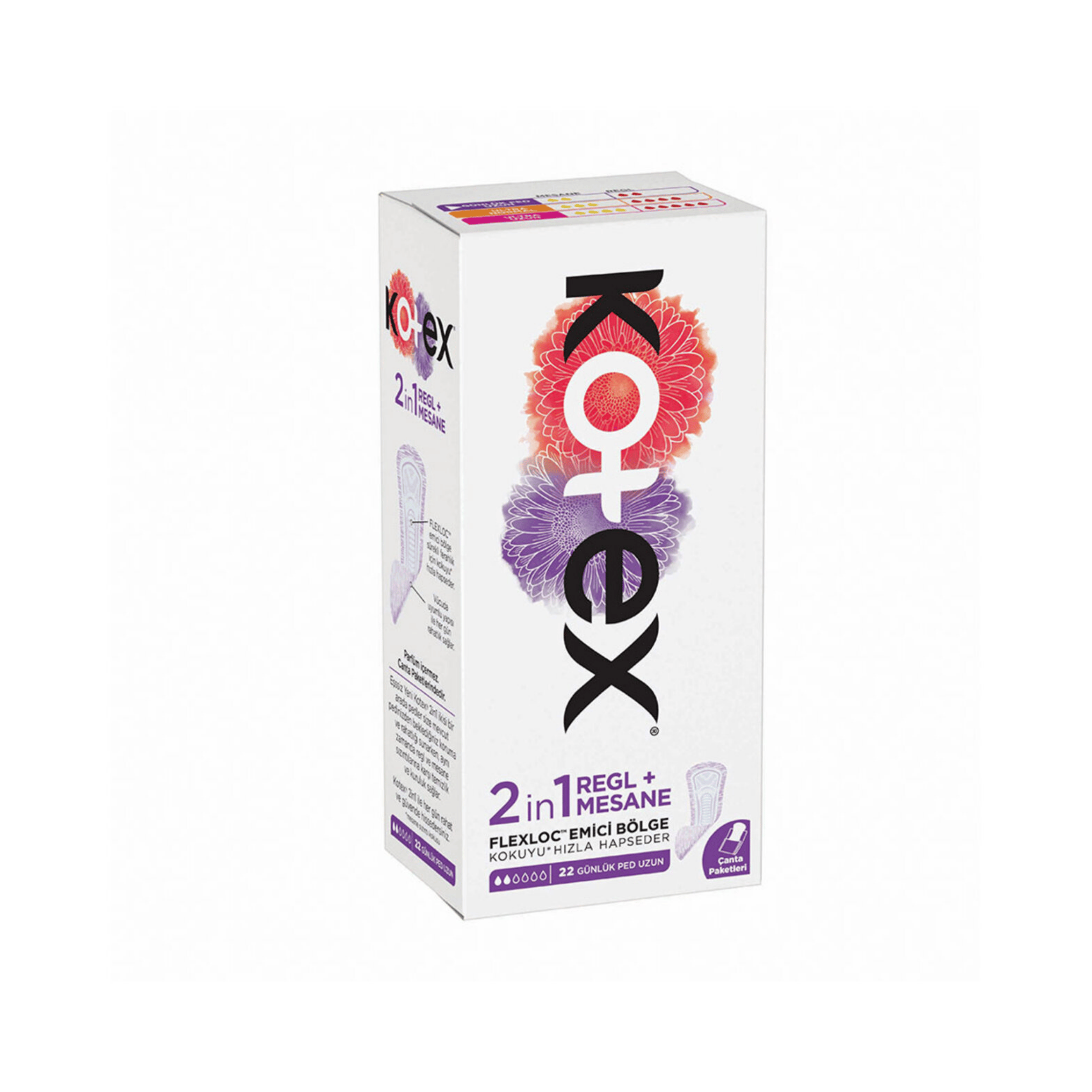 Kotex 2in1 Regl ve Mesane Günlük Ped 22 Ade