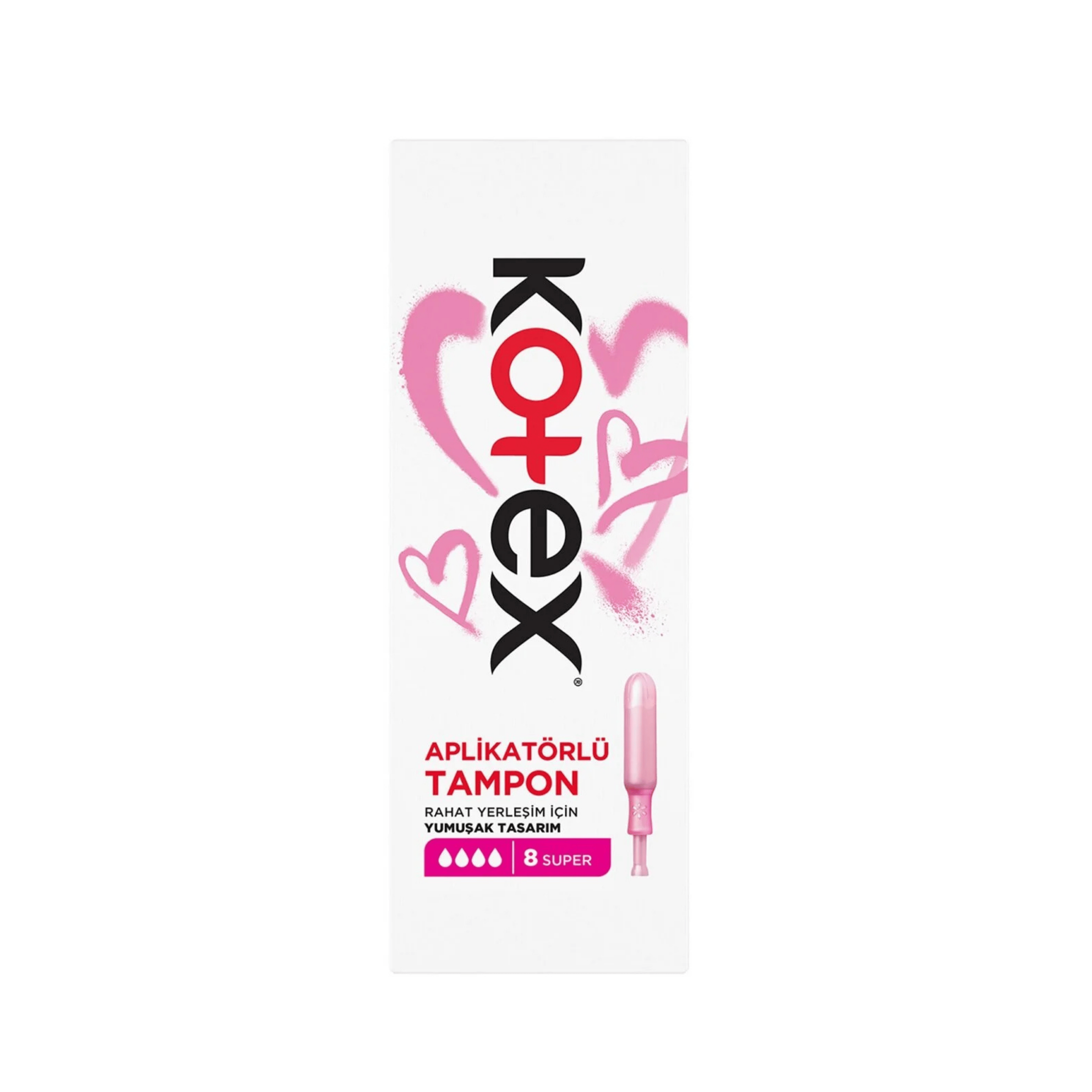 Kotex Aplikatörlü Tampon Süper 8'li