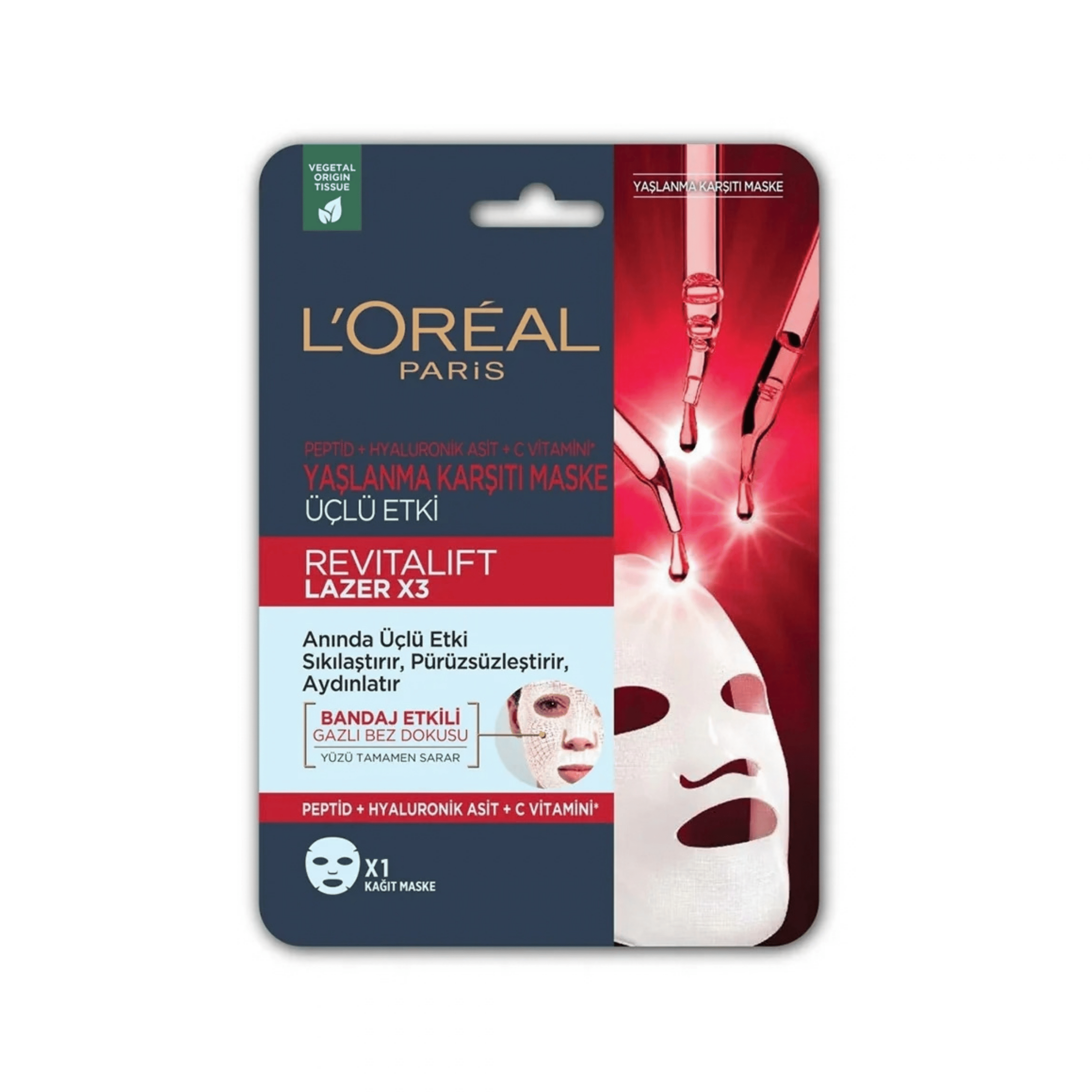 Loreal Paris Revitalift Laser X3 Mask - Anti-Aging Kağıt Maske 28gr