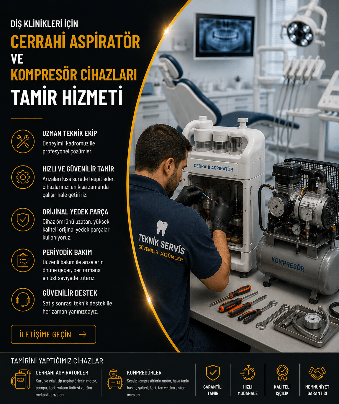 Cerrahi Aspiratör & Kompresör Teknik Servis