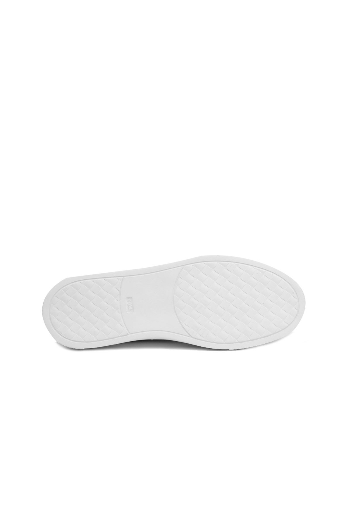 Aksesuar Detaylı Beyaz Erkek Deri Sneaker Ayakkabı