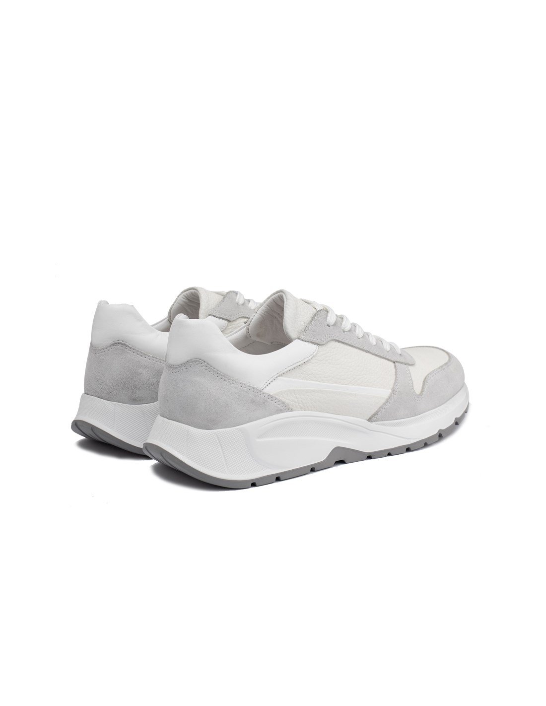 Beyaz Deri Erkek Sneaker Ayakkabı