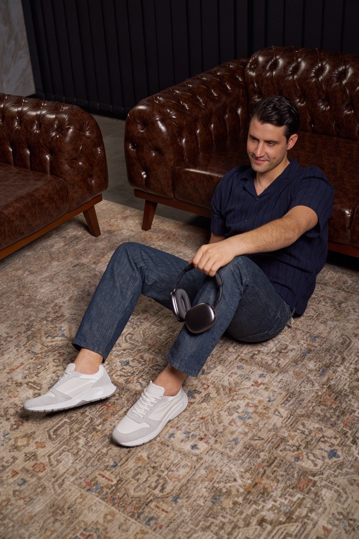 Beyaz Deri Erkek Sneaker Ayakkabı