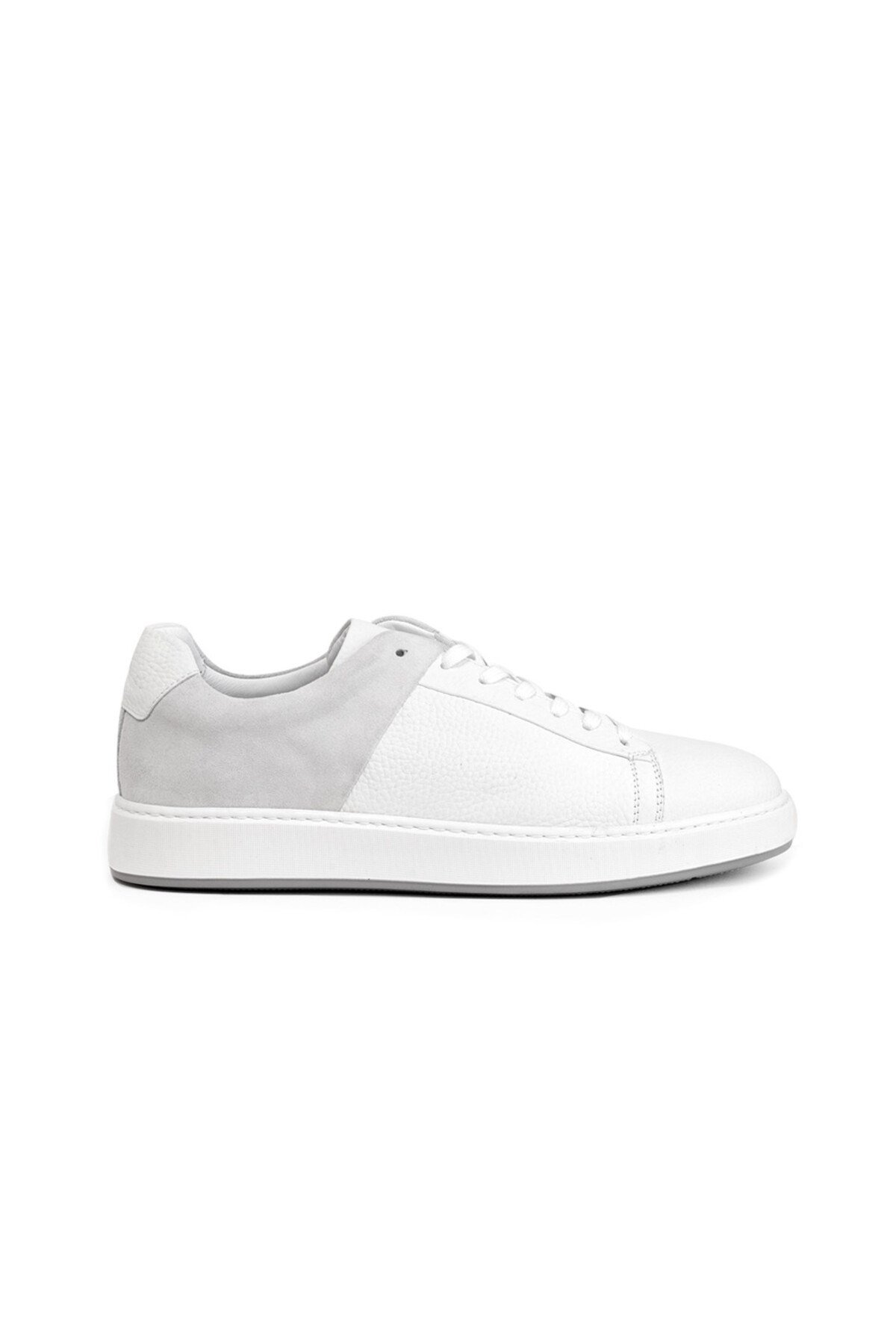 Beyaz Erkek Deri Sneaker Ayakkabı