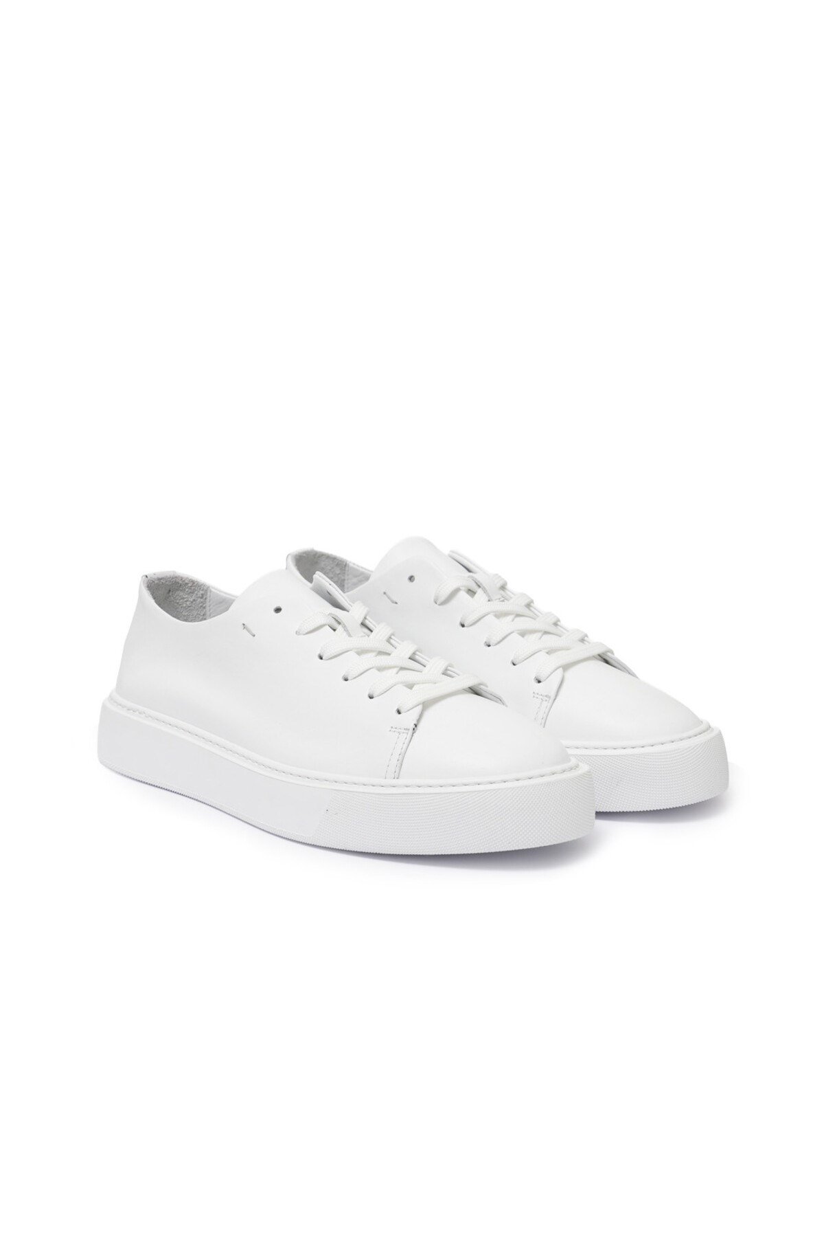 Erkek Beyaz Deri Sneaker Ayakkabı