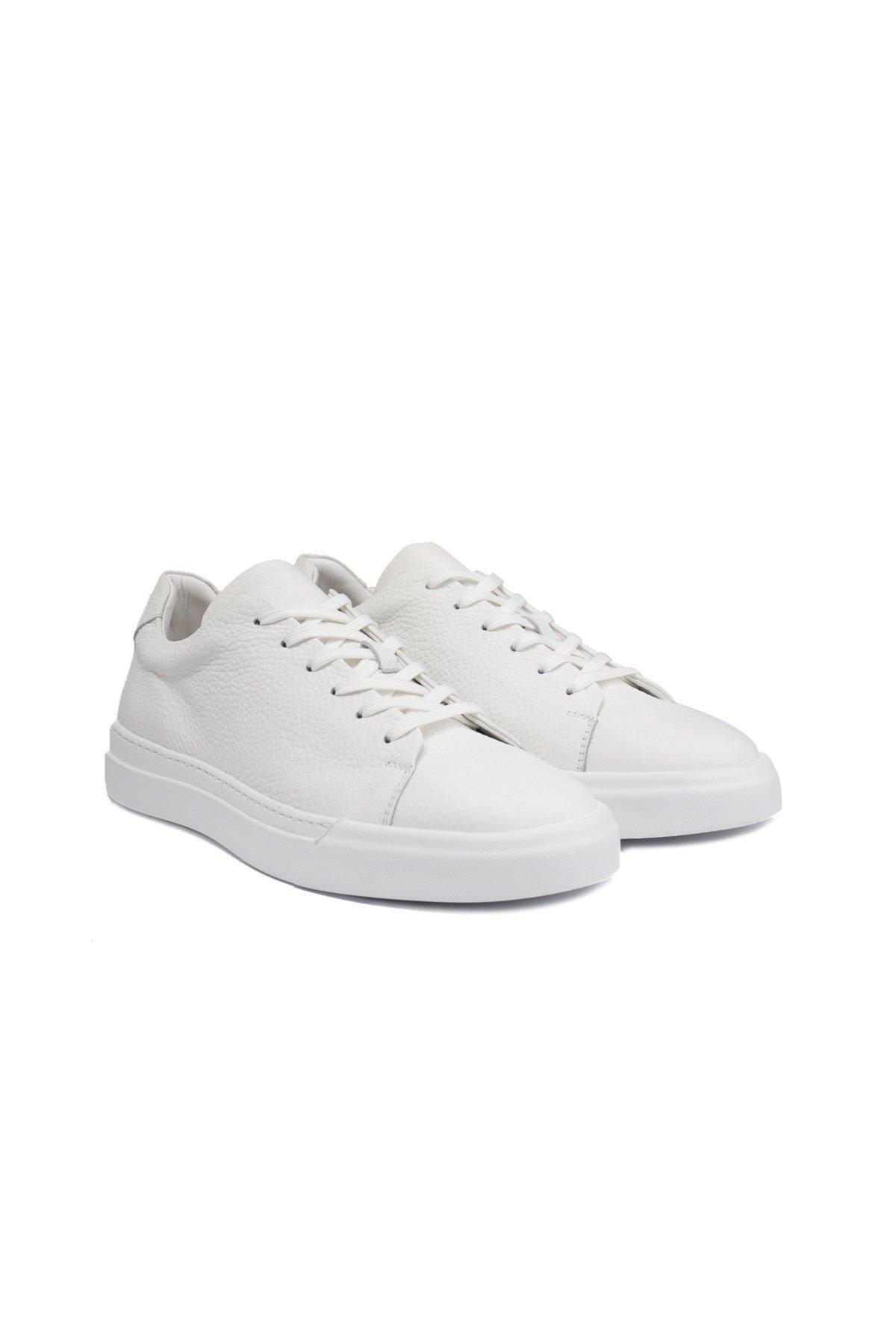 Erkek Beyaz Deri Sneaker Ayakkabı
