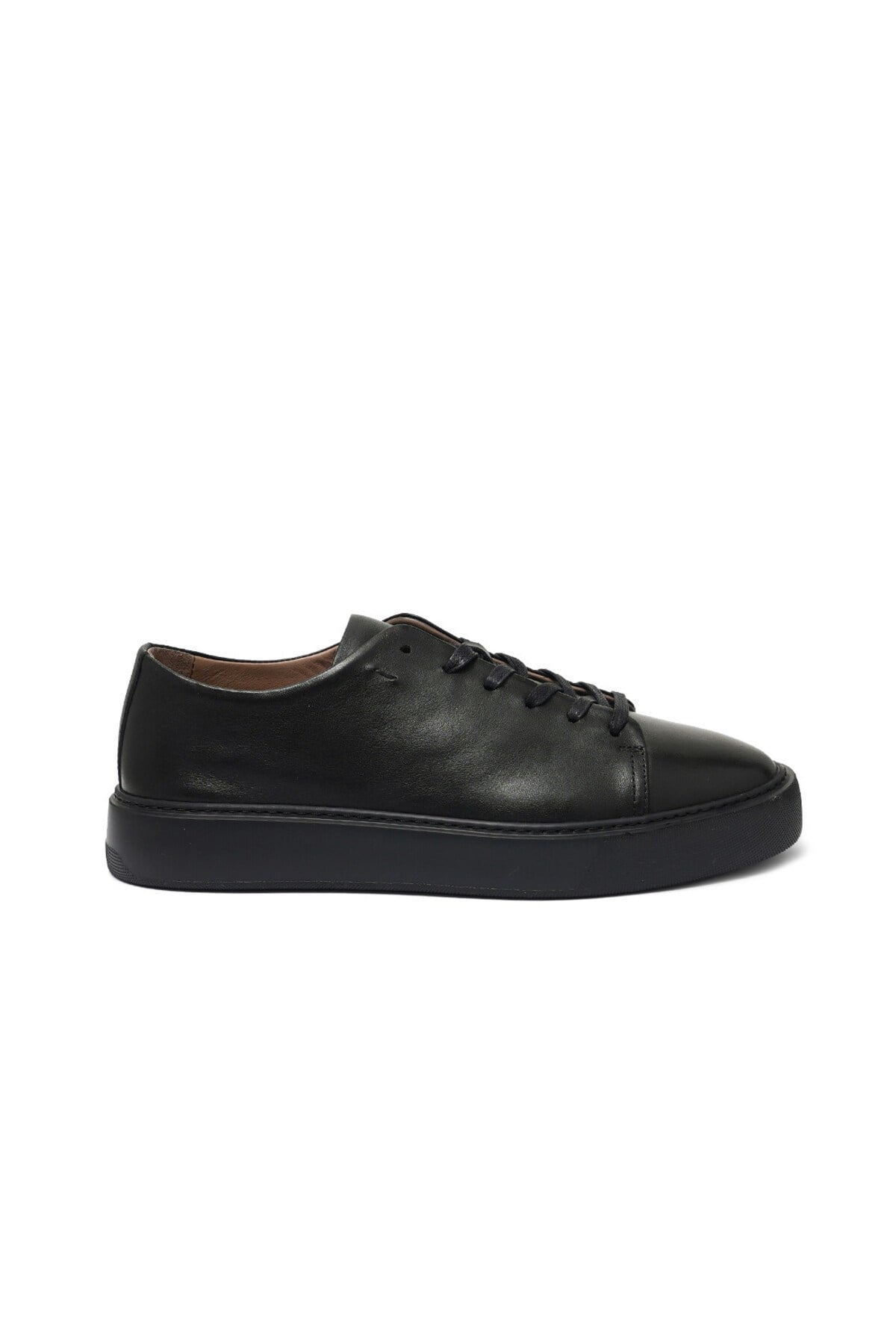 Erkek Siyah Deri Sneaker Ayakkabı
