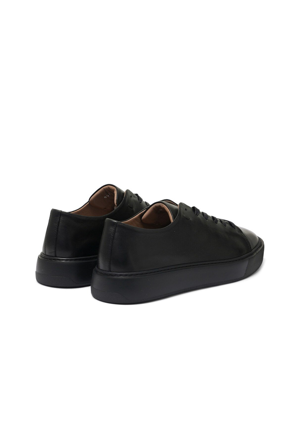 Erkek Siyah Deri Sneaker Ayakkabı