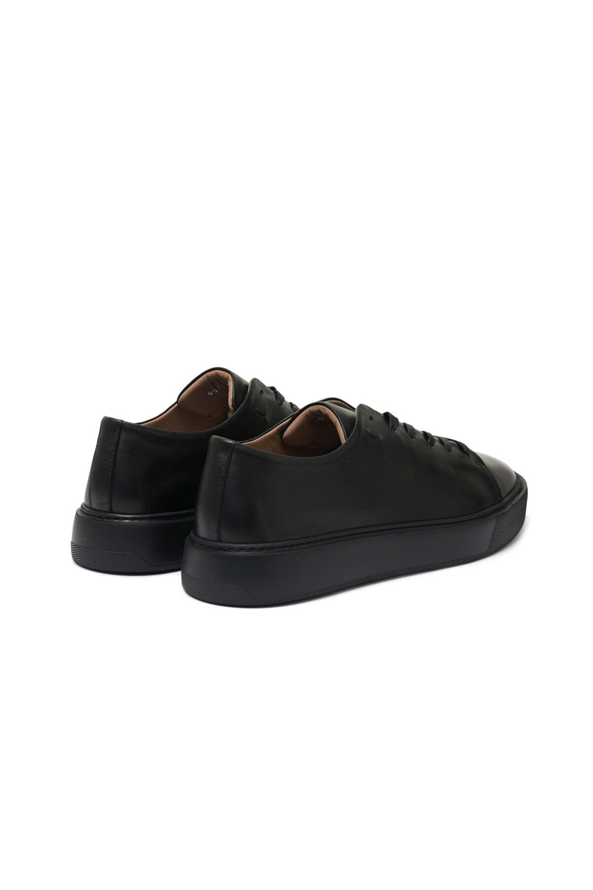 Erkek Siyah Deri Sneaker Ayakkabı