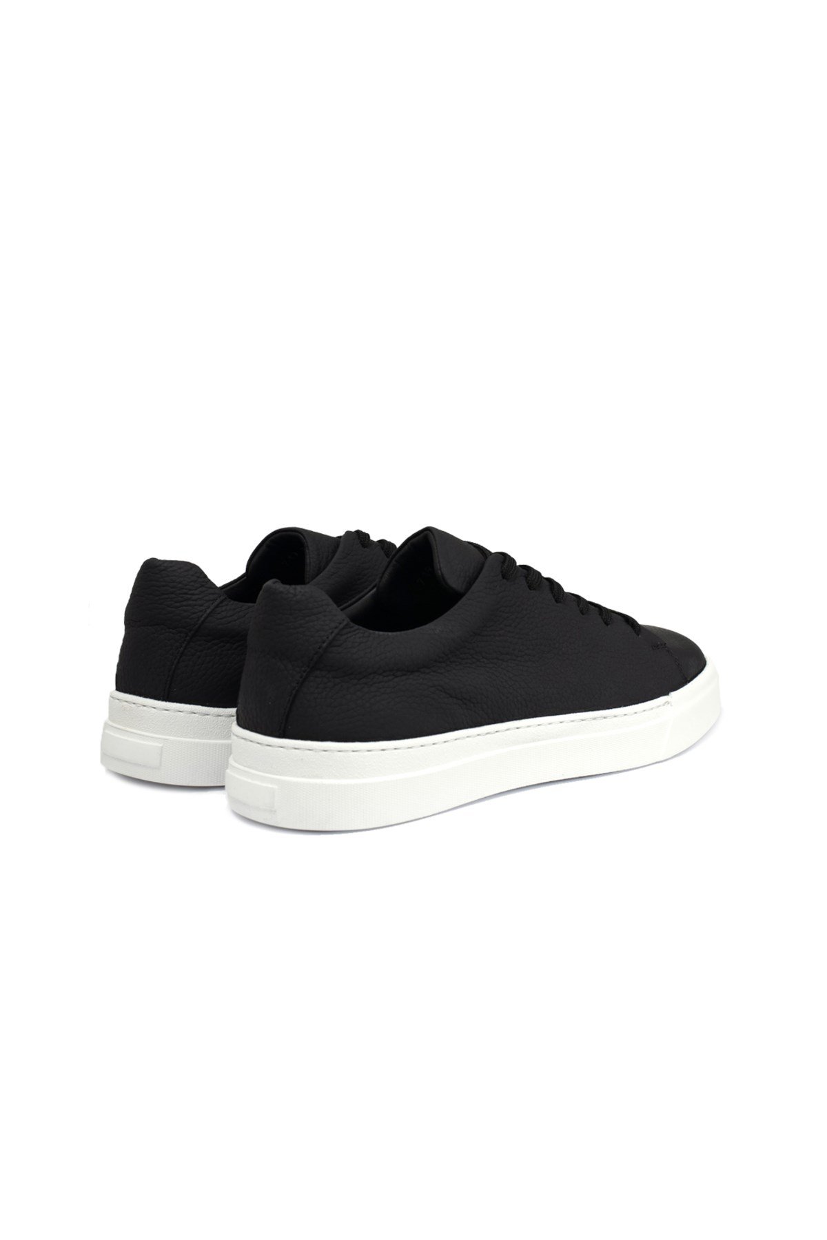 Erkek Siyah Deri Sneaker Ayakkabı