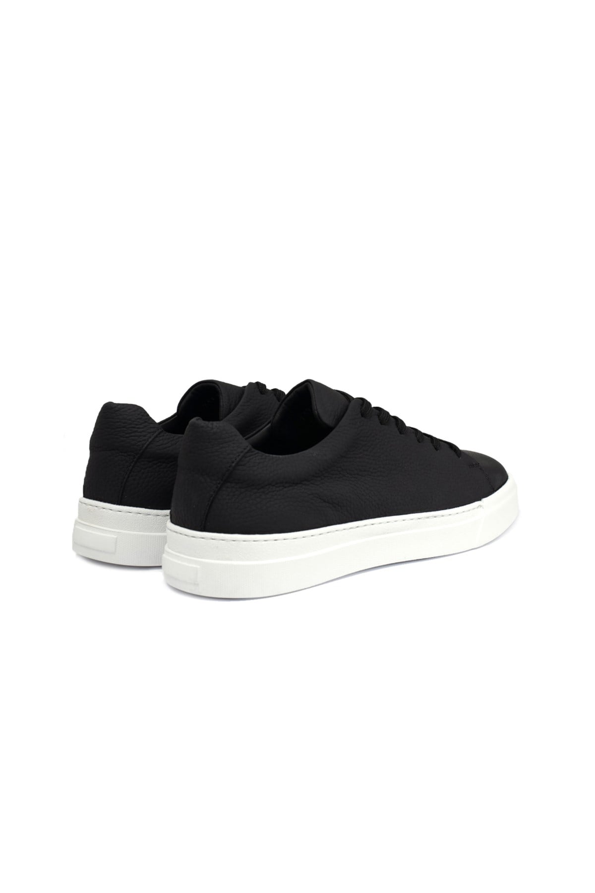 Erkek Siyah Deri Sneaker Ayakkabı