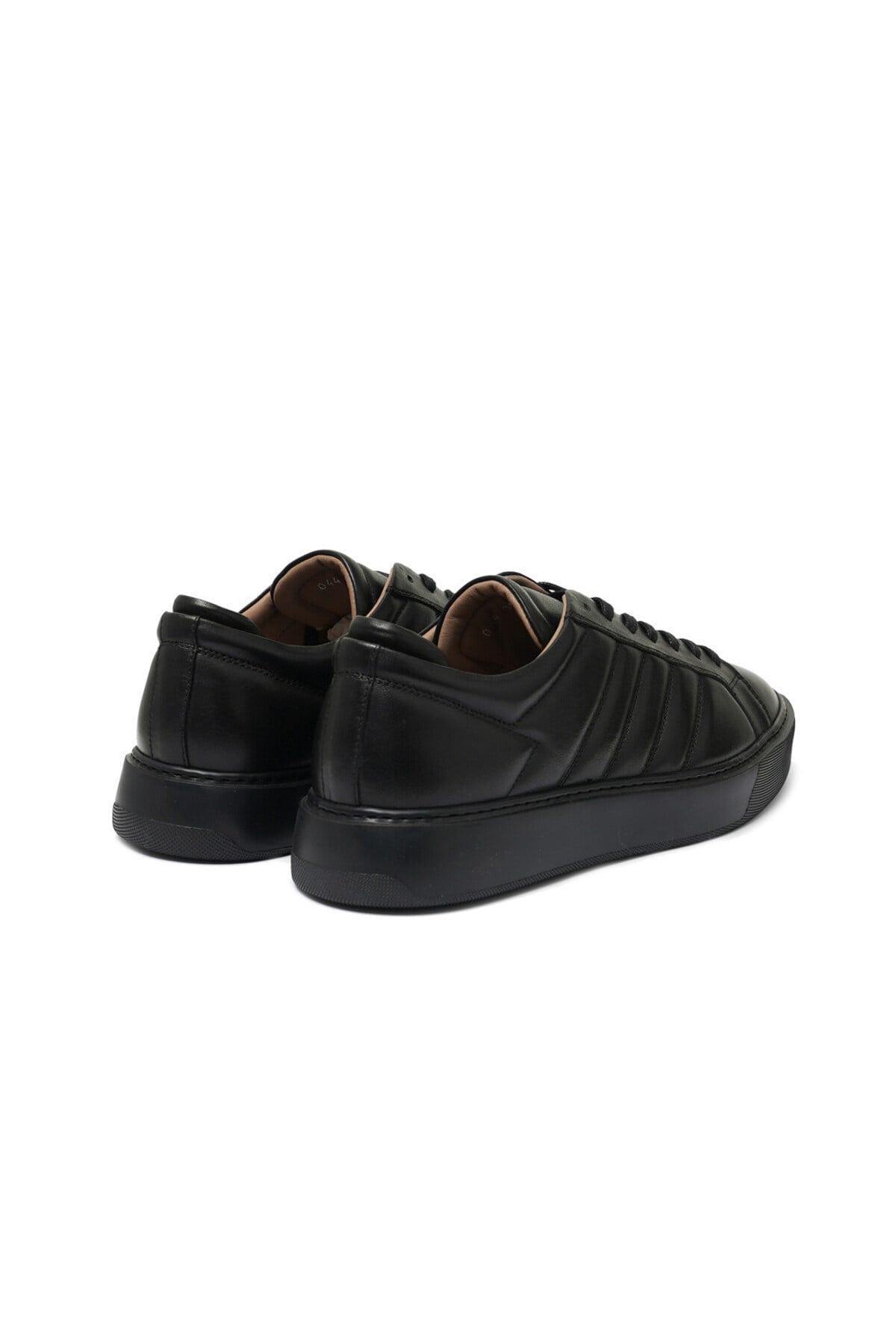 Erkek Siyah Deri Sneaker Ayakkabı