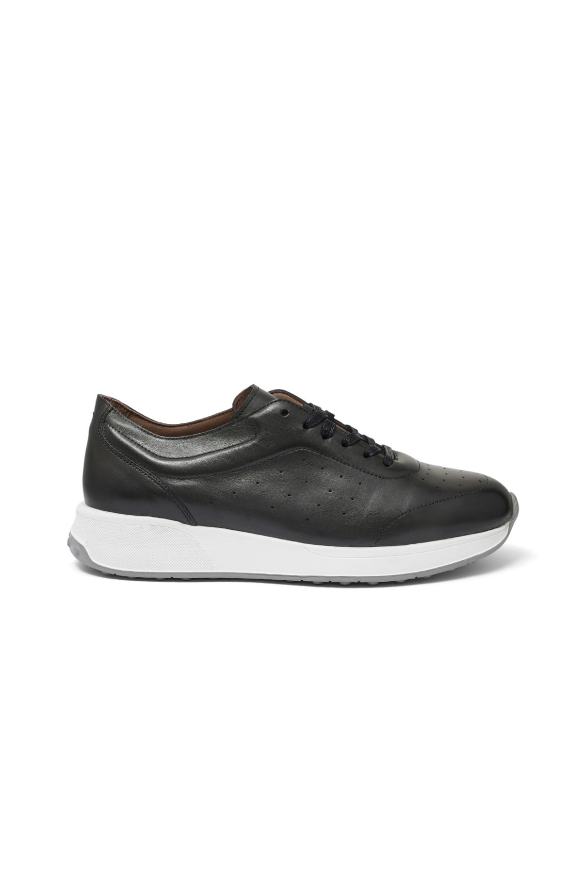 Erkek Sneaker Gri Deri Ayakkabı