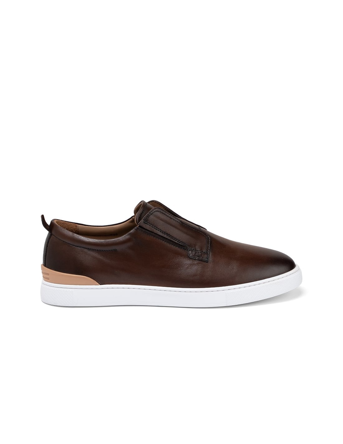 Erkek Sneaker Kahverengi Deri Ayakkabı