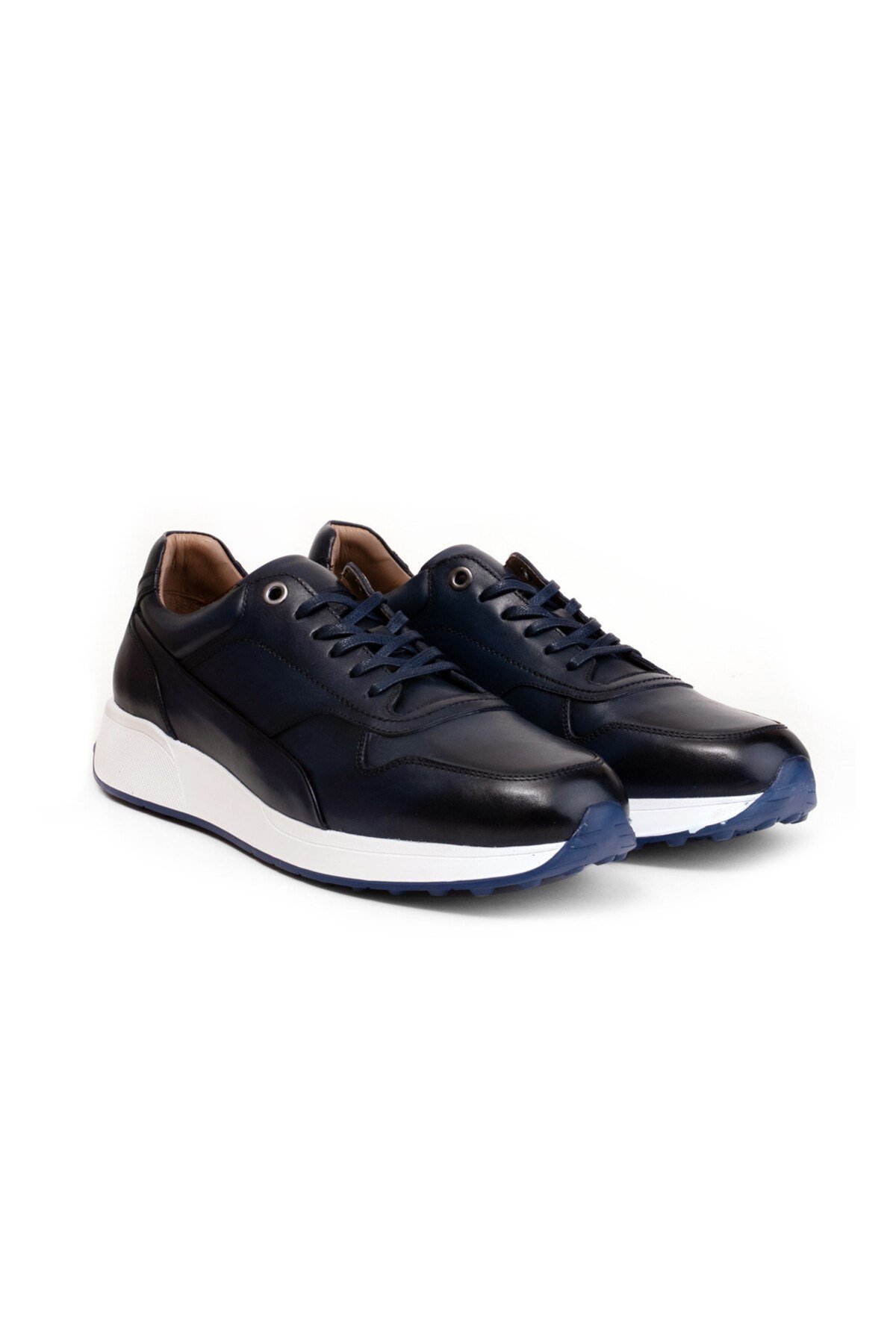 Erkek Sneaker Lacivert Deri Ayakkabı