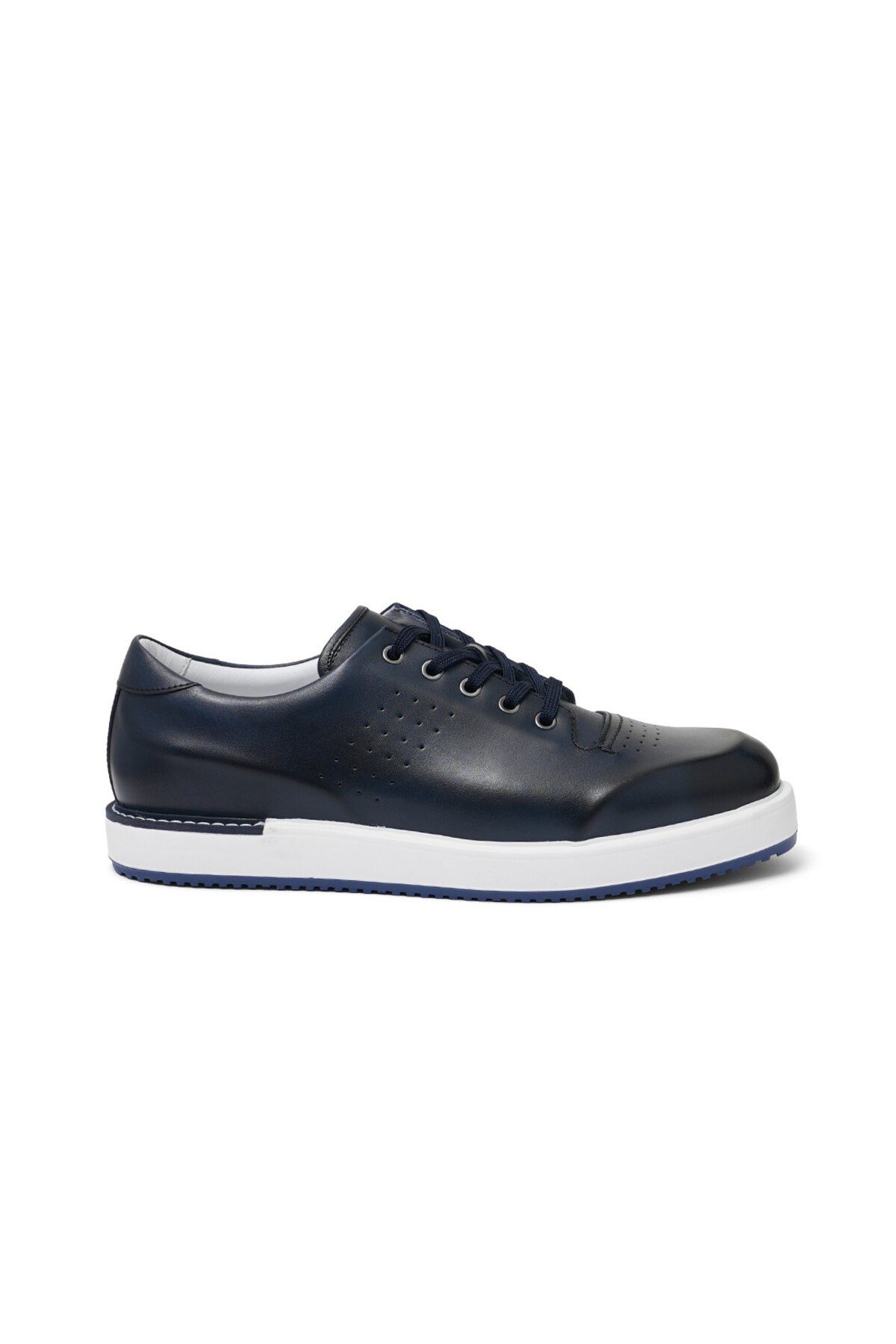 Erkek Sneaker Lacivert Deri Ayakkabı