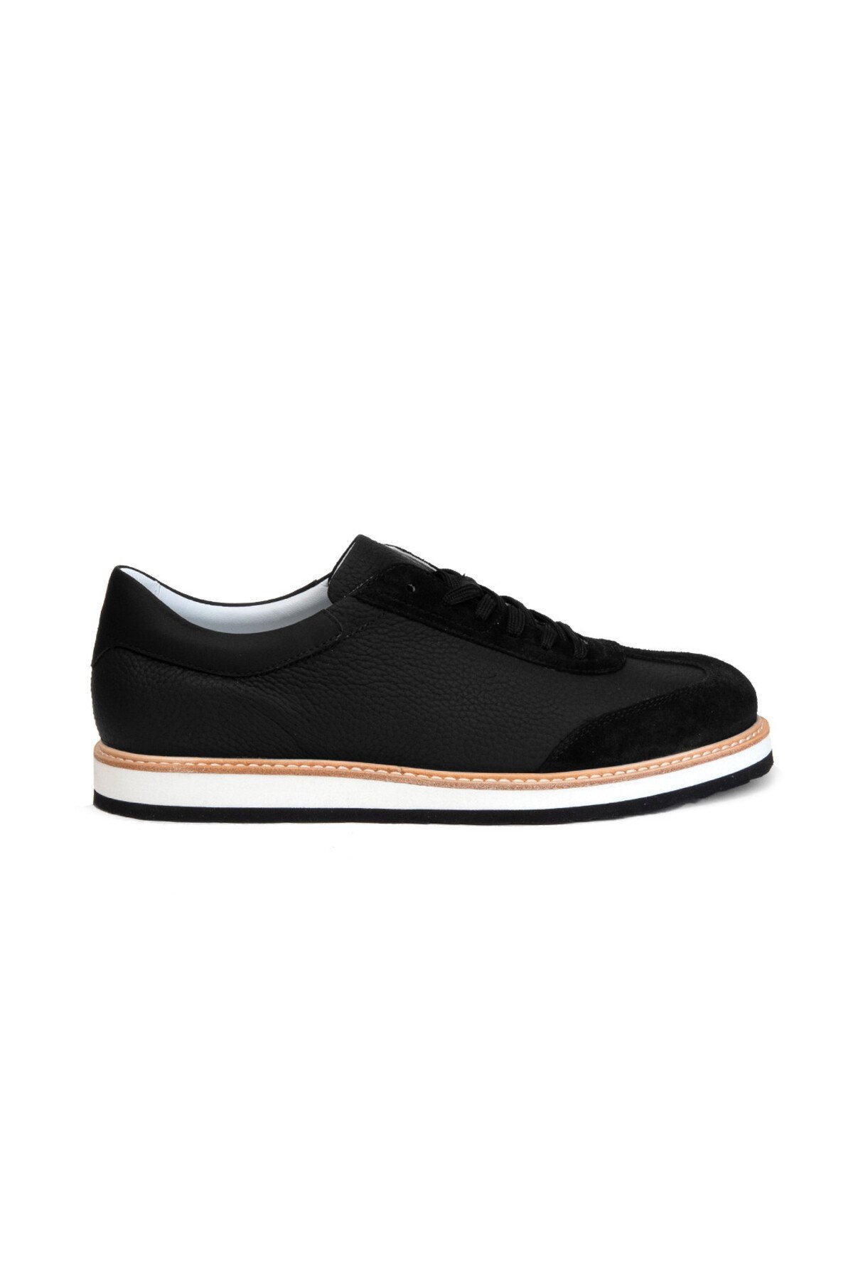 Erkek Sneaker Siyah Deri Ayakkabı