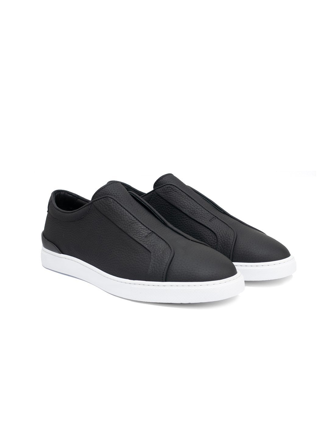 Erkek Sneaker Siyah Deri Ayakkabı