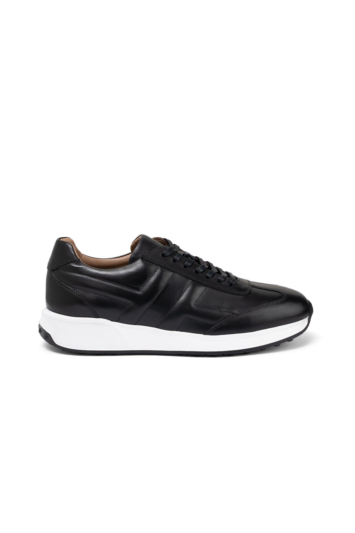Erkek Sneaker Siyah Deri Ayakkabı