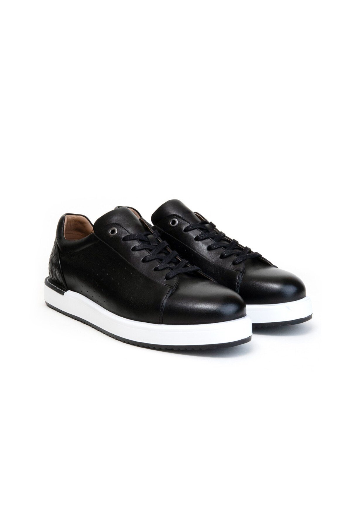 Erkek Sneaker Siyah Deri Ayakkabı