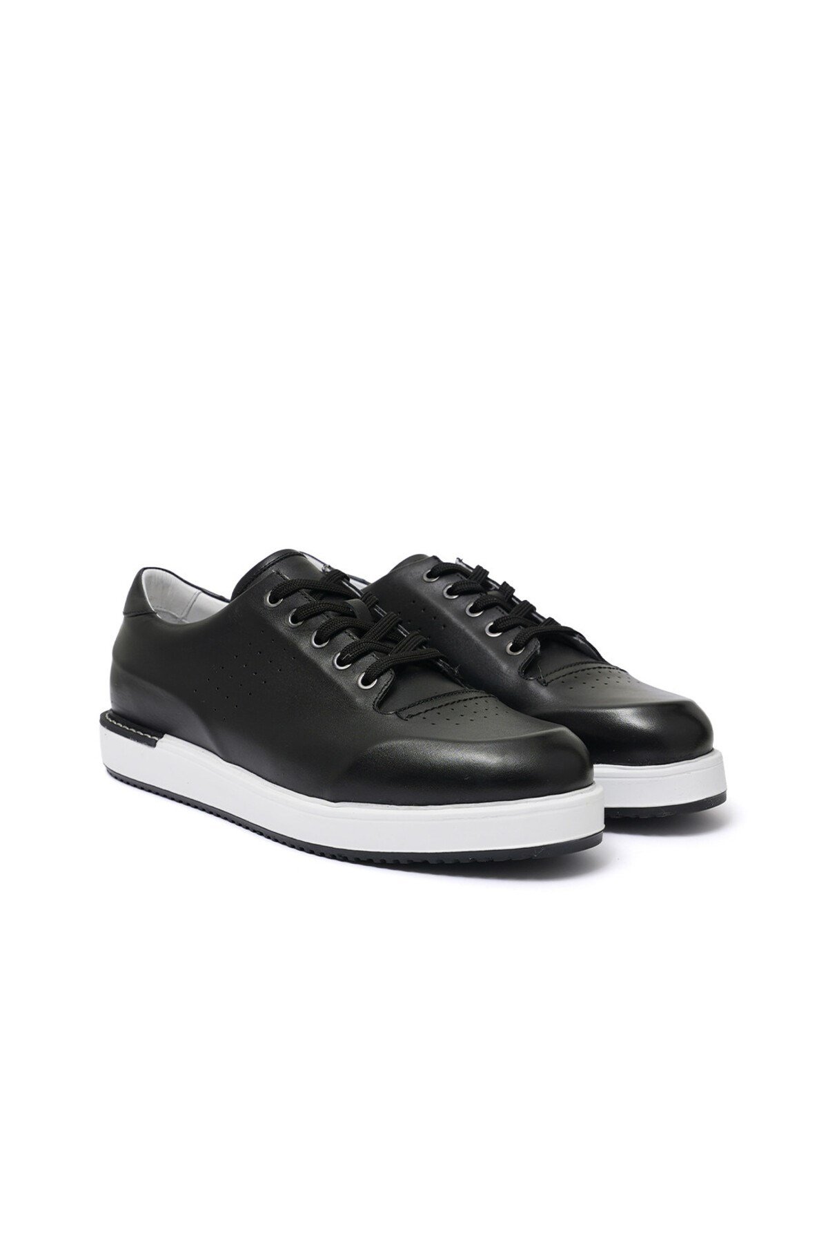 Erkek Sneaker Siyah Deri Ayakkabı