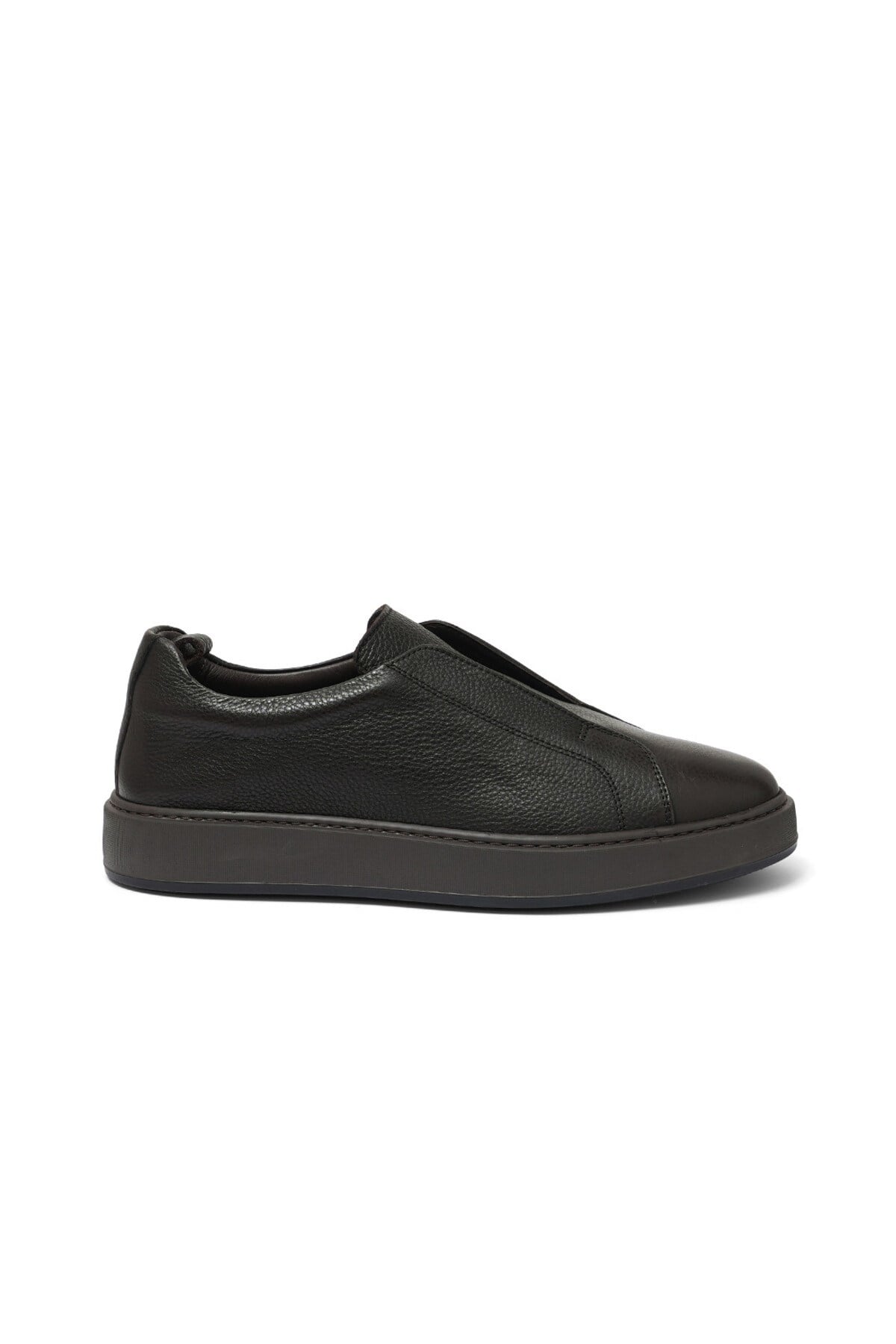 Kahverengi Deri Erkek Sneaker Ayakkabı