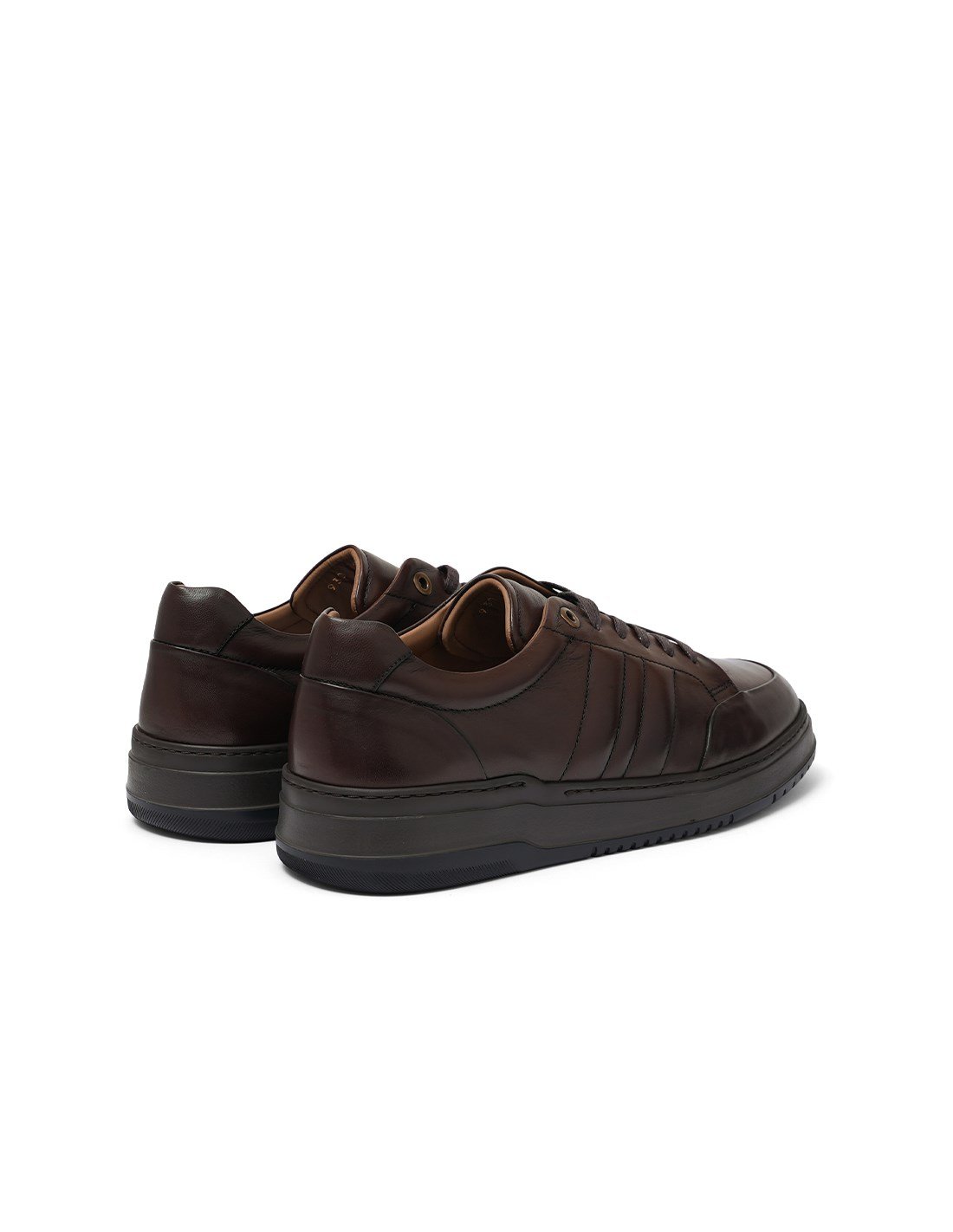 Kahverengi Deri Erkek Sneaker Ayakkabı