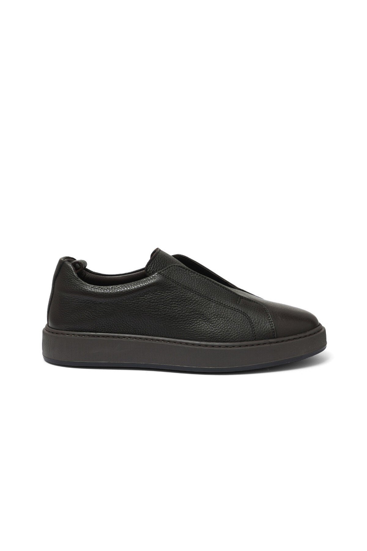 Kahverengi Deri Erkek Sneaker Ayakkabı