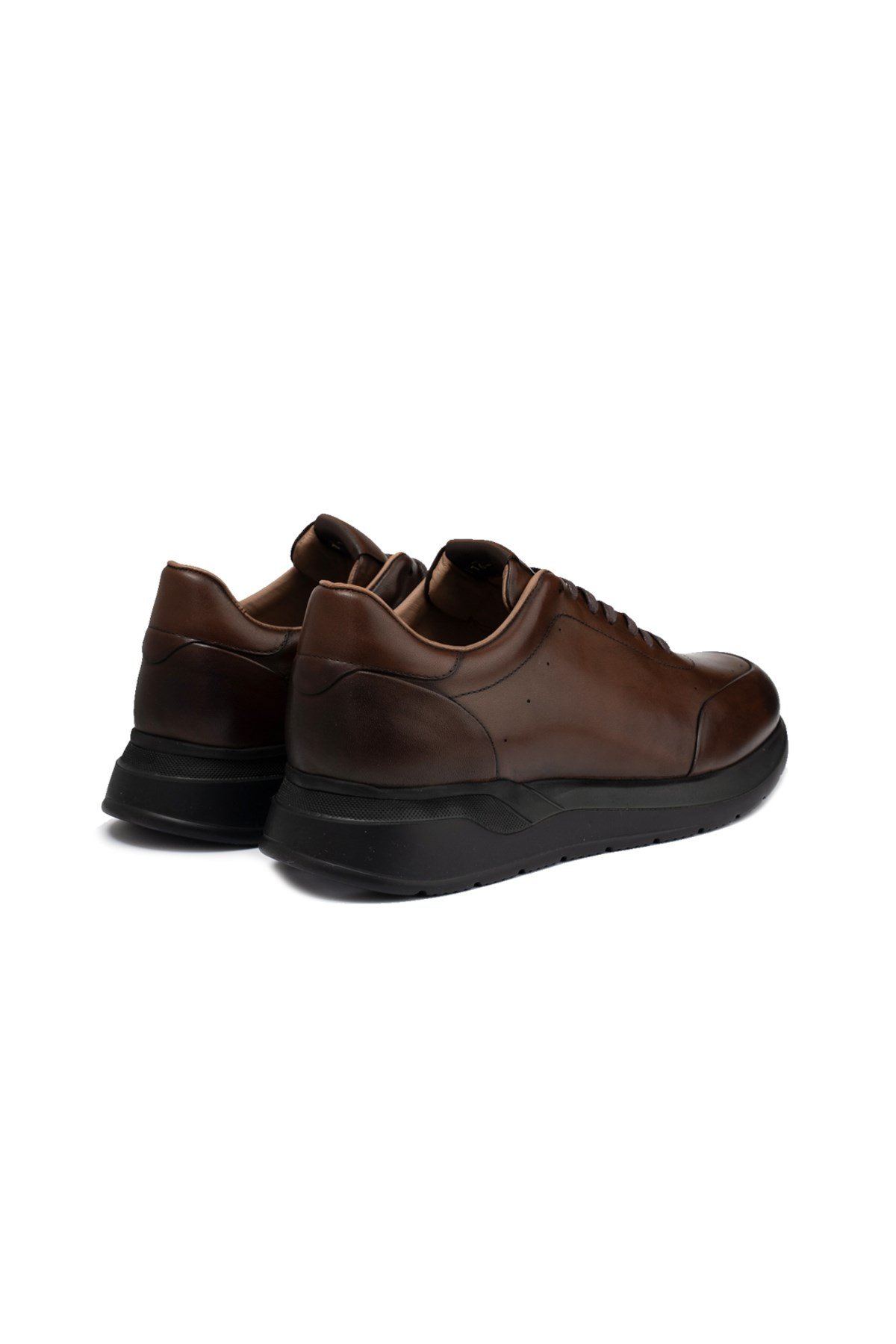 Kahverengi Erkek Sneaker Deri Ayakkabı