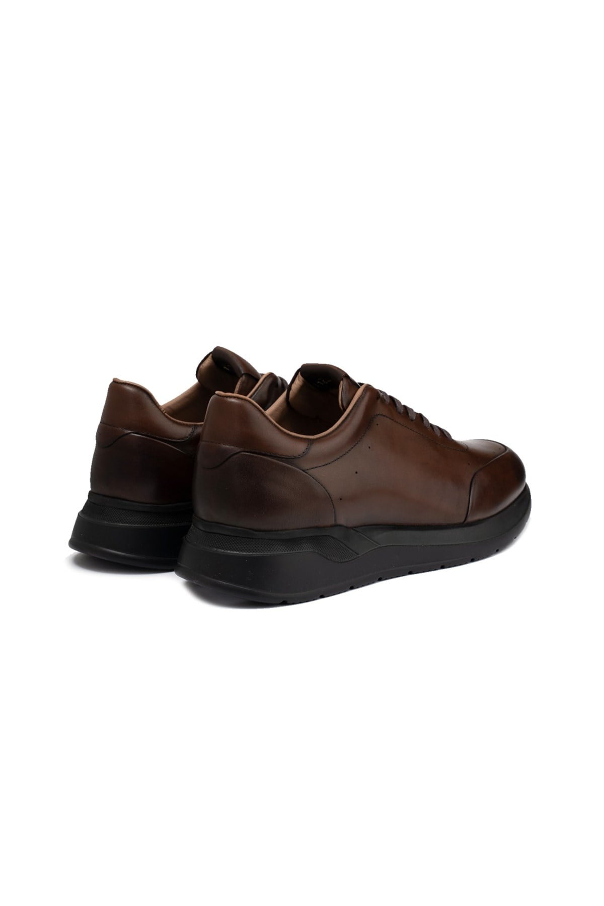 Kahverengi Erkek Sneaker Deri Ayakkabı