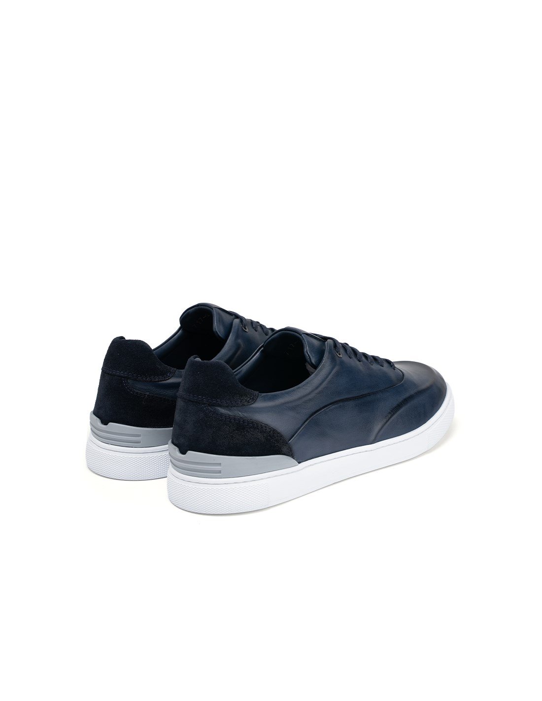 Lacivert Erkek Deri Sneaker Ayakkabı