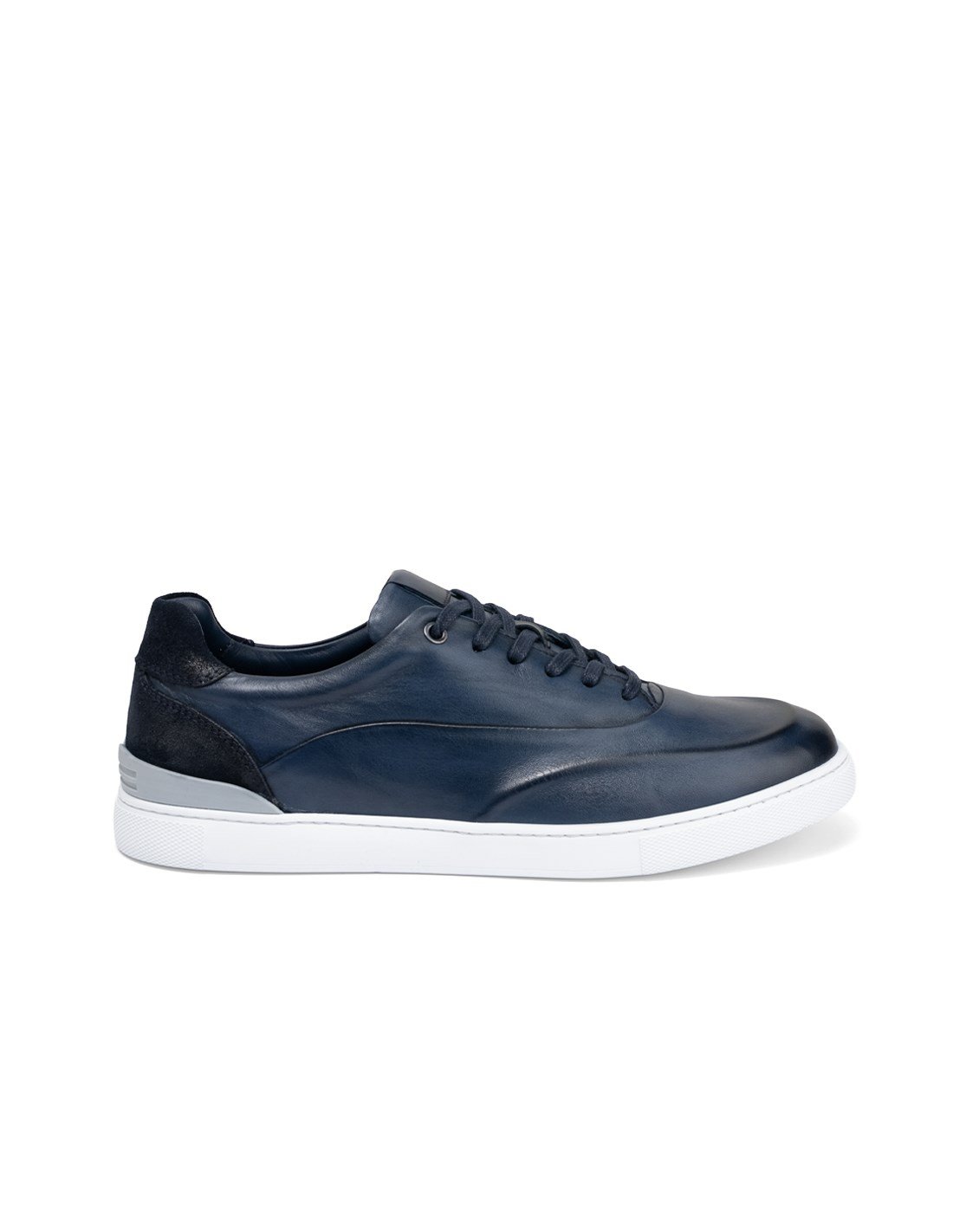 Lacivert Erkek Deri Sneaker Ayakkabı