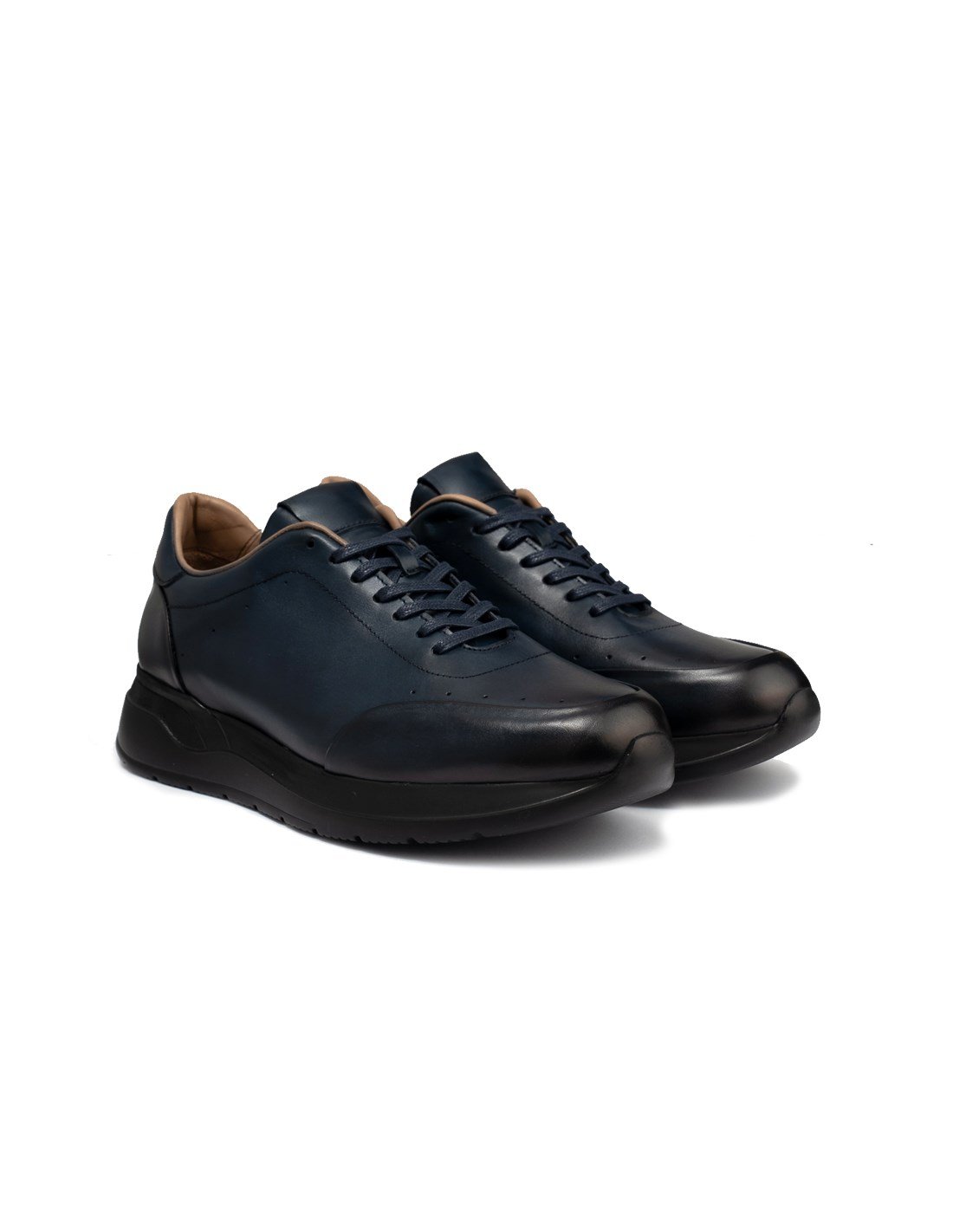 Lacivert Erkek Sneaker Deri Ayakkabı