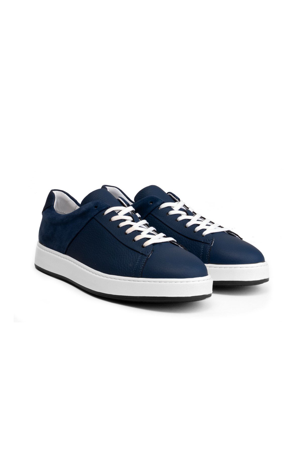 Mavi Erkek Deri Sneaker Ayakkabı