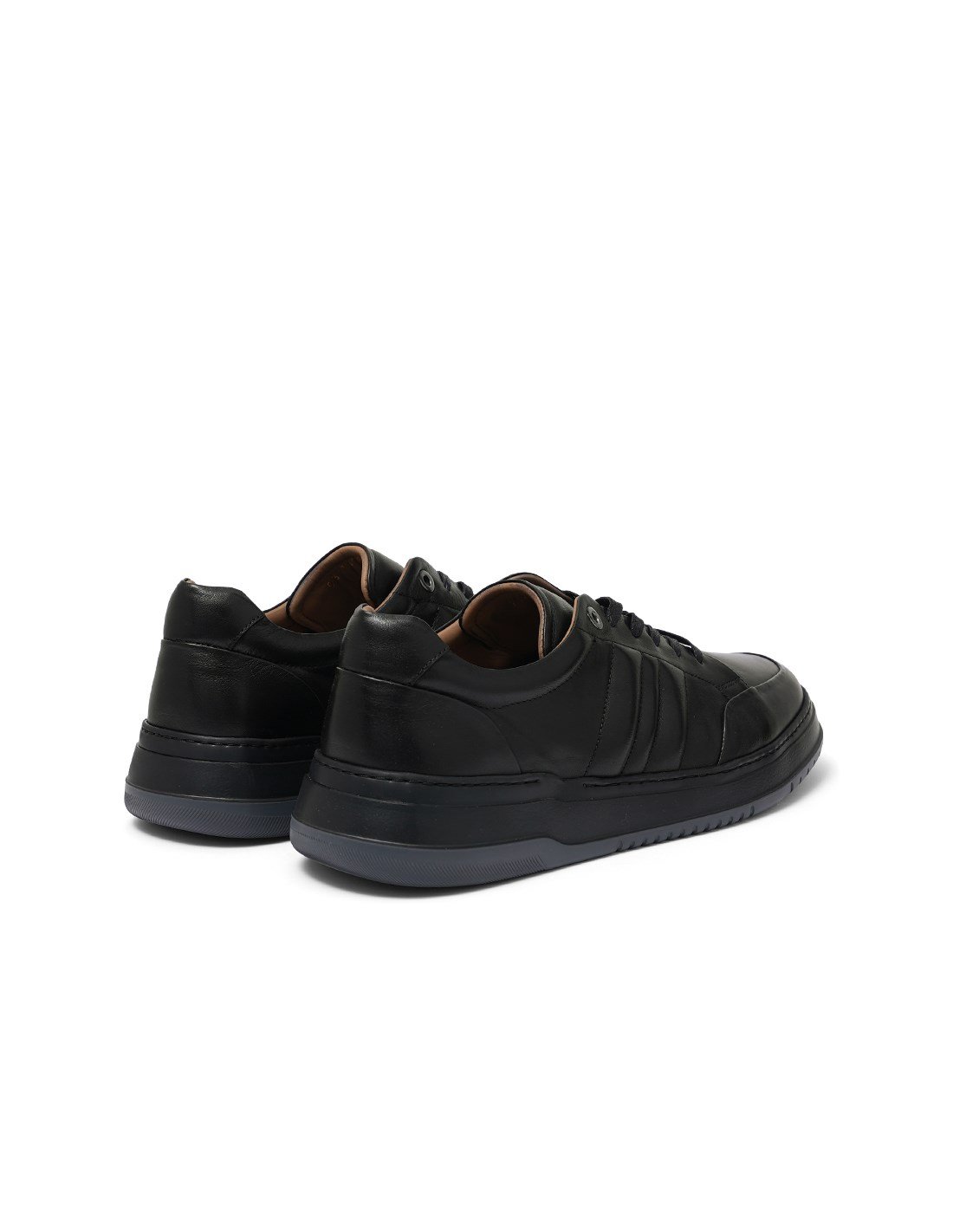 Siyah Deri Erkek Sneaker Ayakkabı