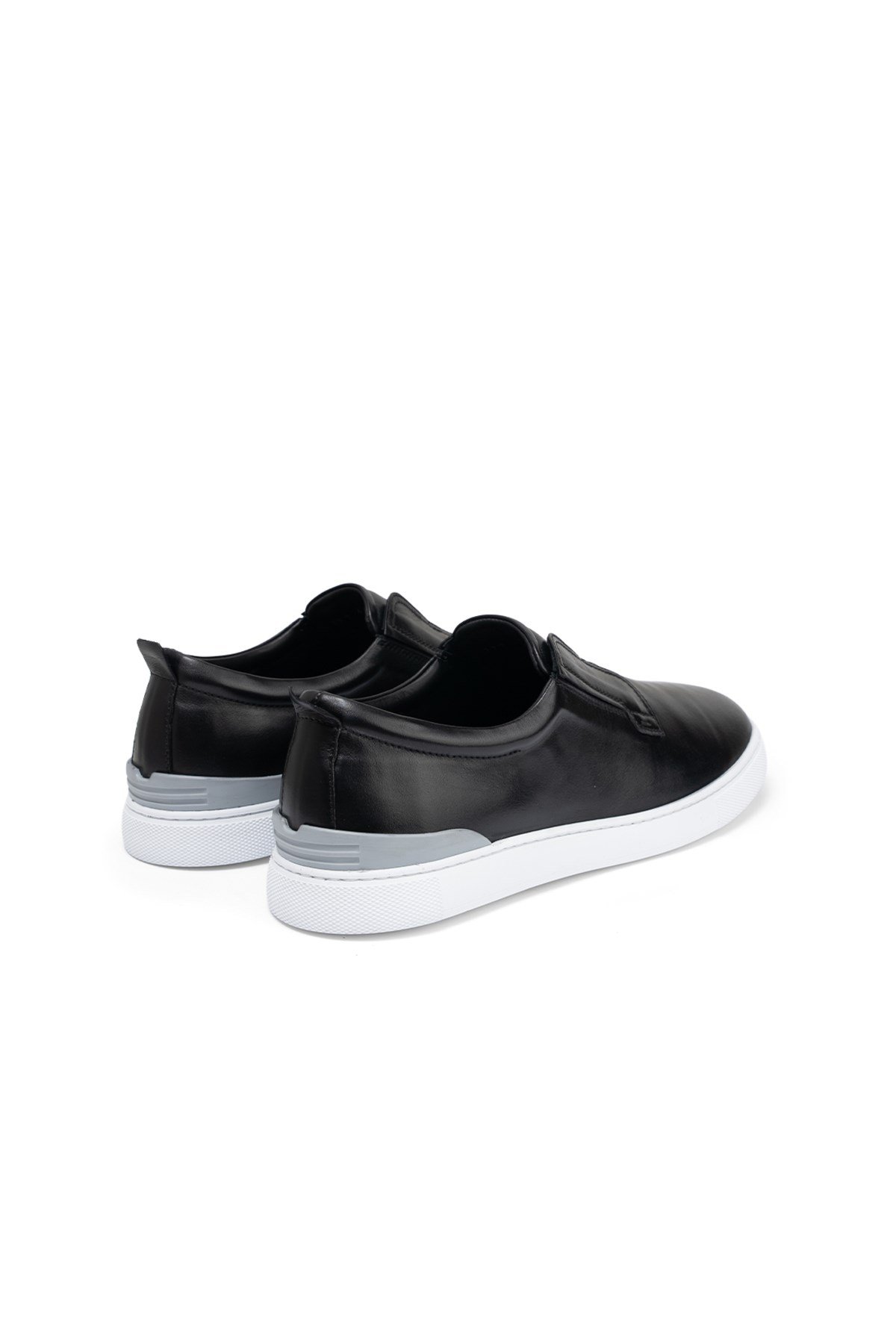 Siyah Deri Erkek Sneaker Ayakkabı