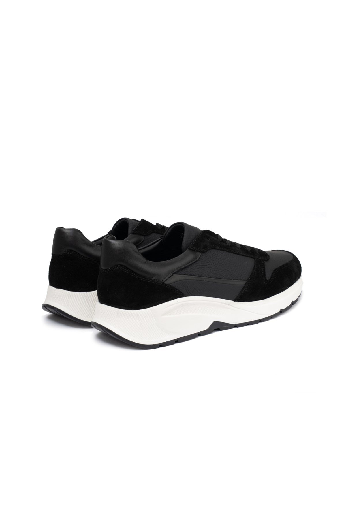 Siyah Deri Erkek Sneaker Ayakkabı